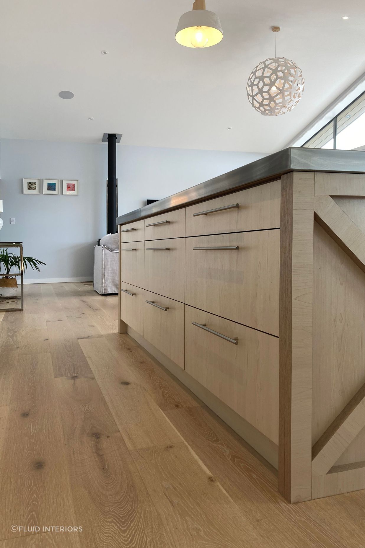 Coastal Style Kitchen with 'V' Groove and Ply Details
