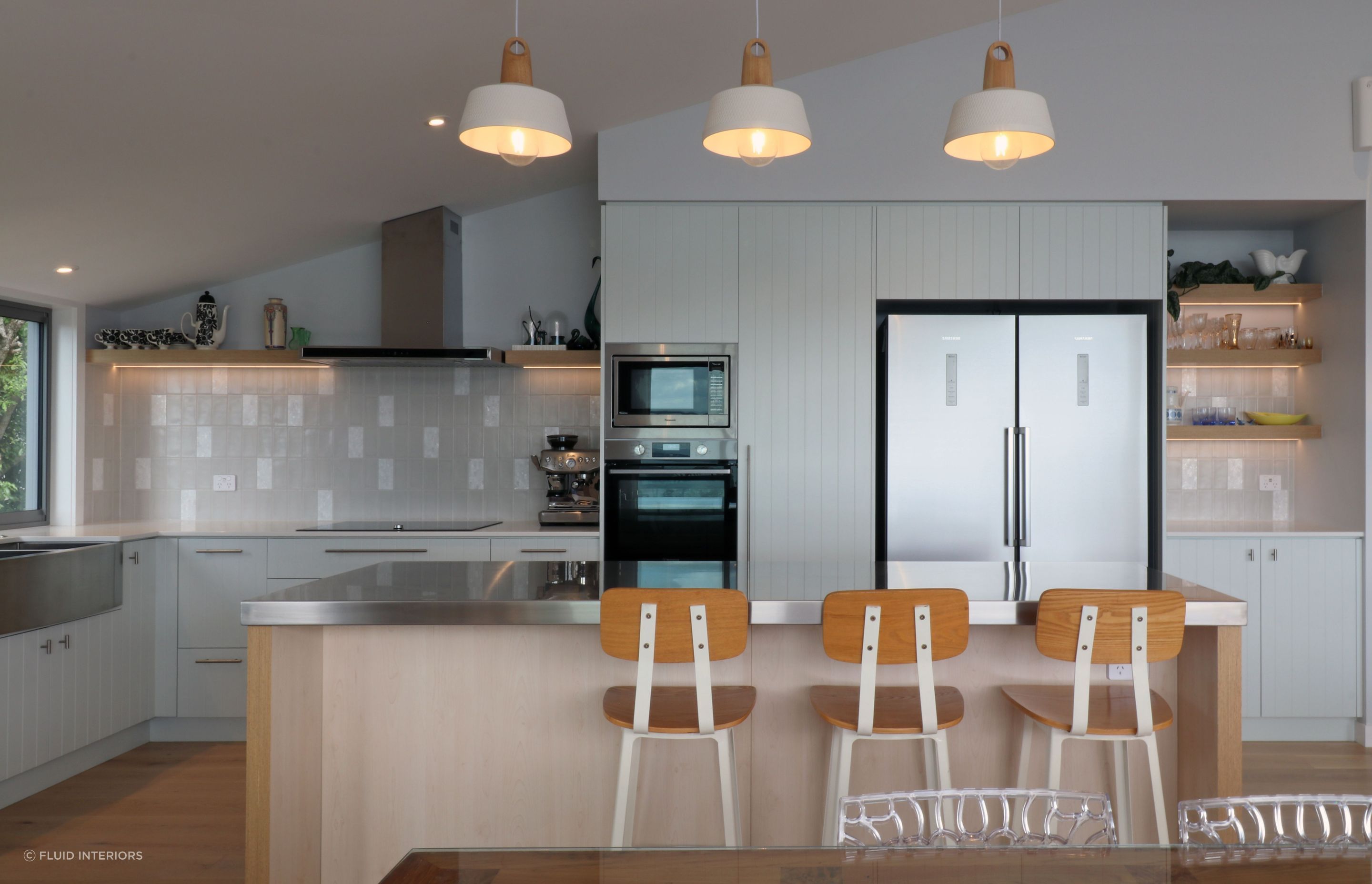Coastal Style Kitchen with 'V' Groove and Ply Details