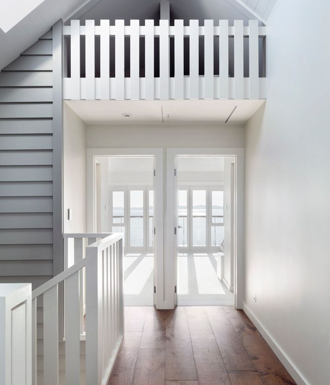 One pavilion provides sanctuary for the homeowners while the other houses the public spaces and guest accommodations.