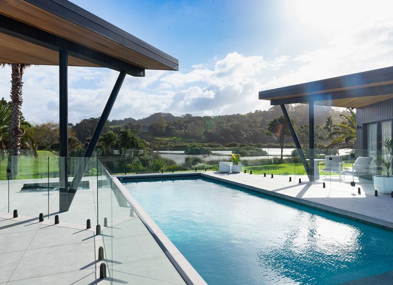 Beachy Pool For A Waterfront Property