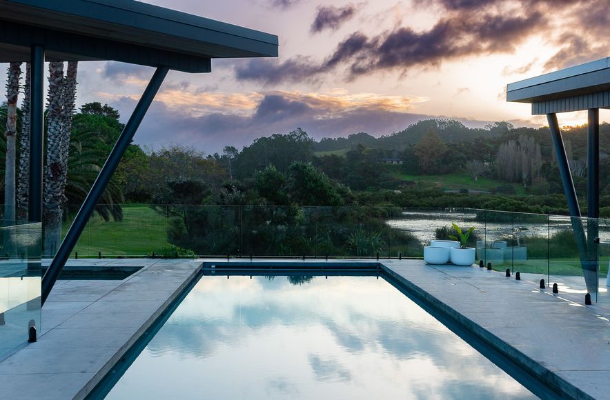 Beachy Pool For A Waterfront Property