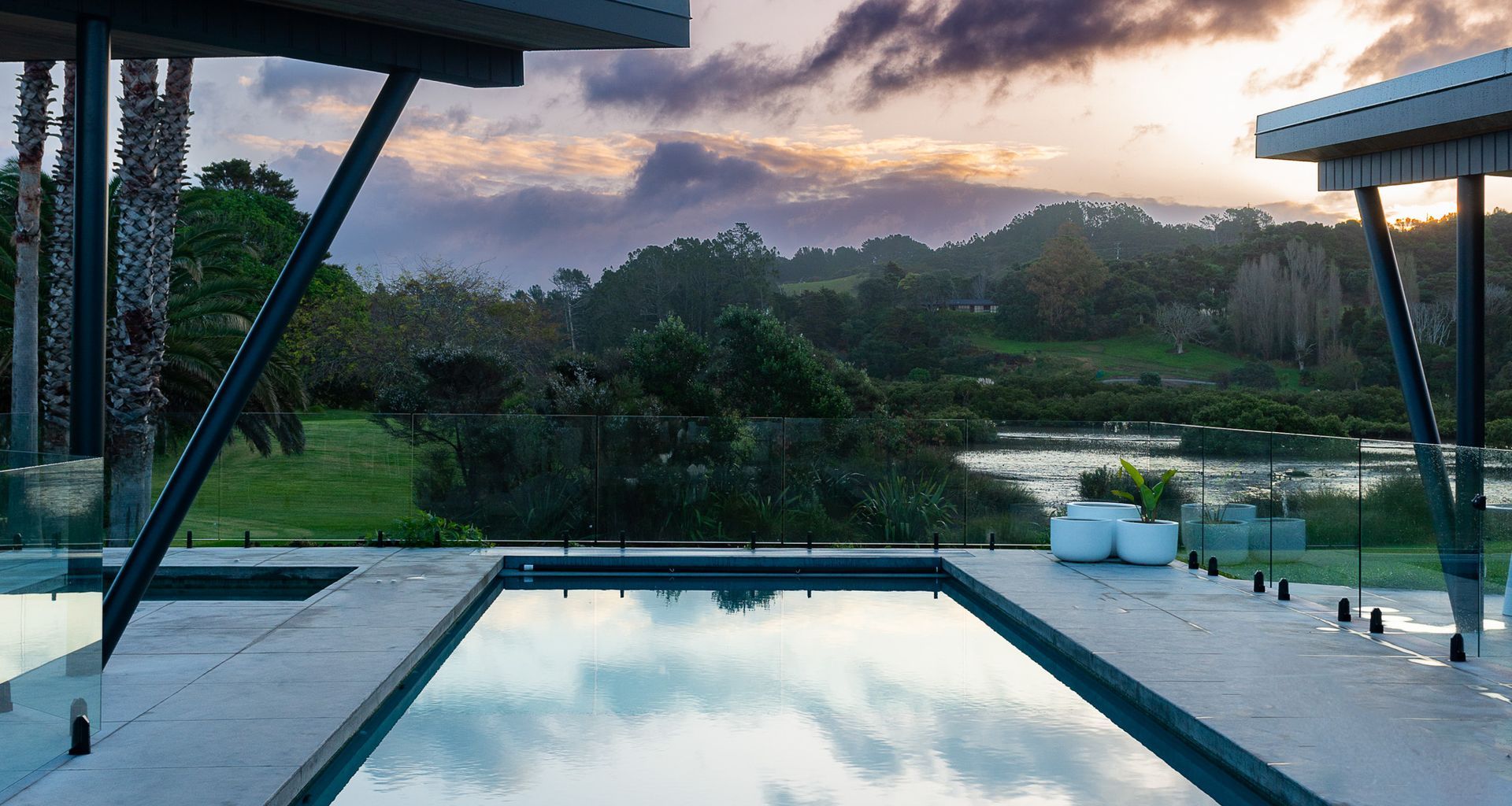 Beachy Pool For A Waterfront Property banner