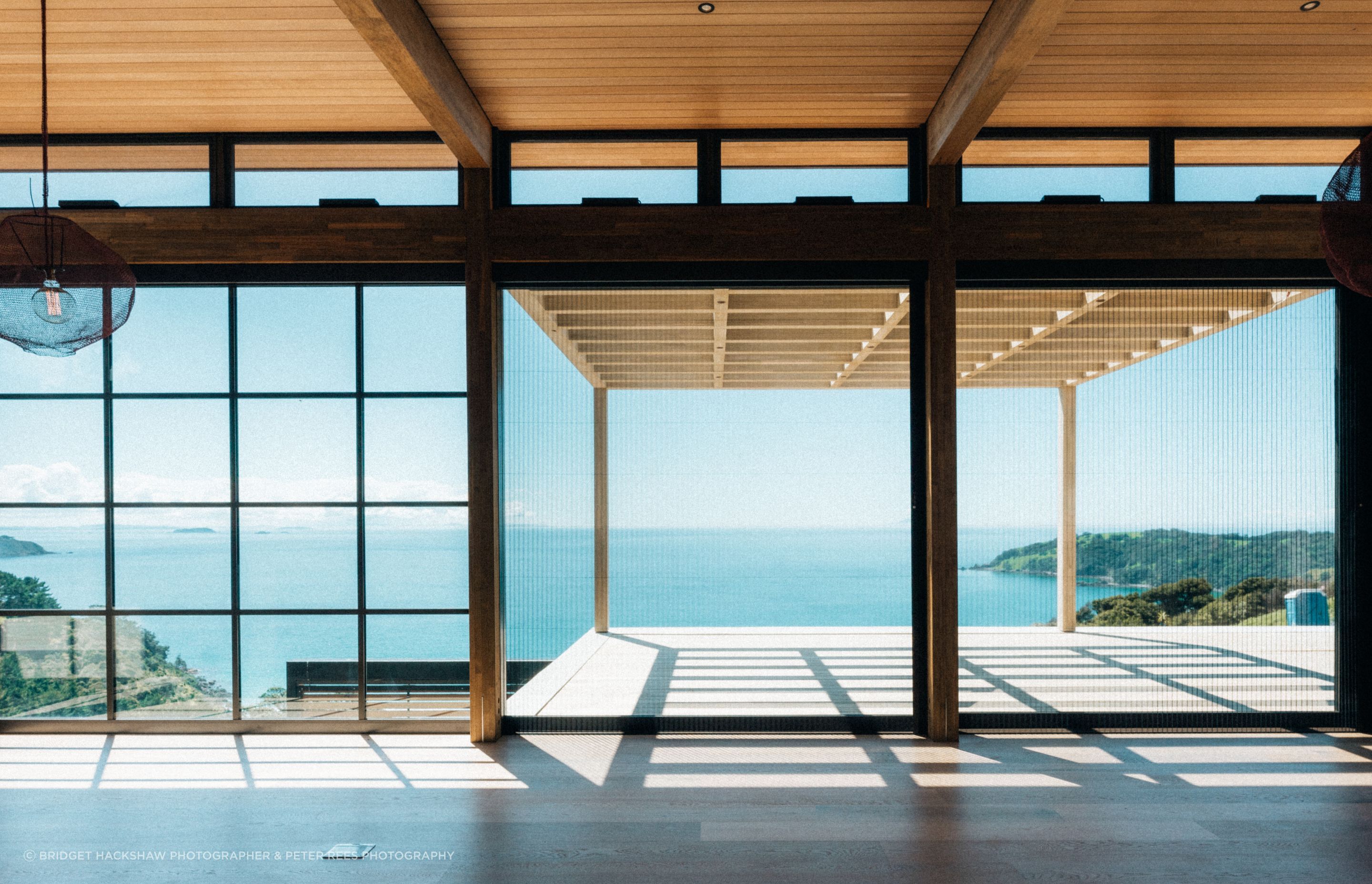 Extensive glazing in the living area captures the stunning outlook.