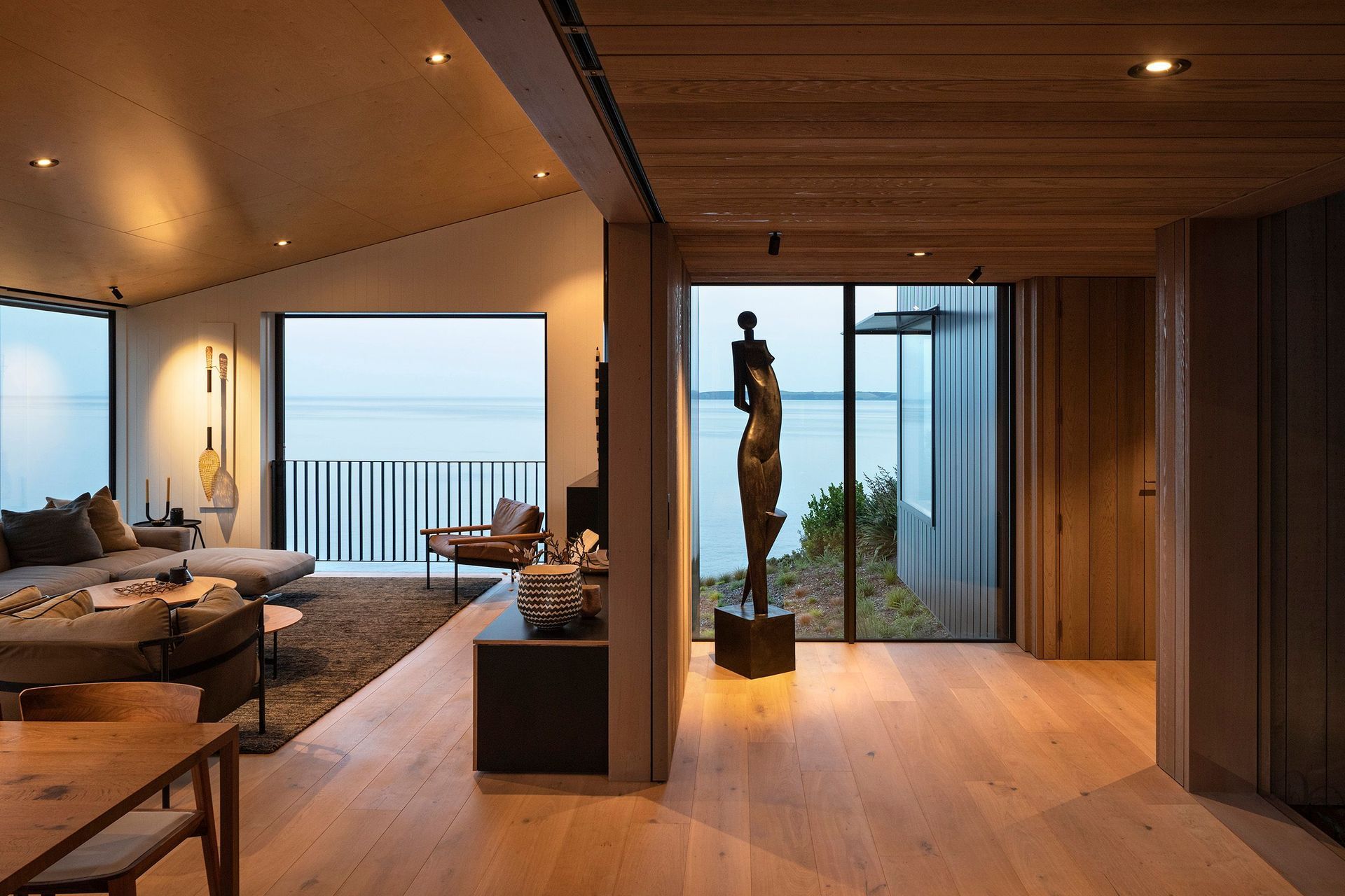 From the front door, the eye is immediately drawn to the stunning views, presented through a variety of 'vignettes'.