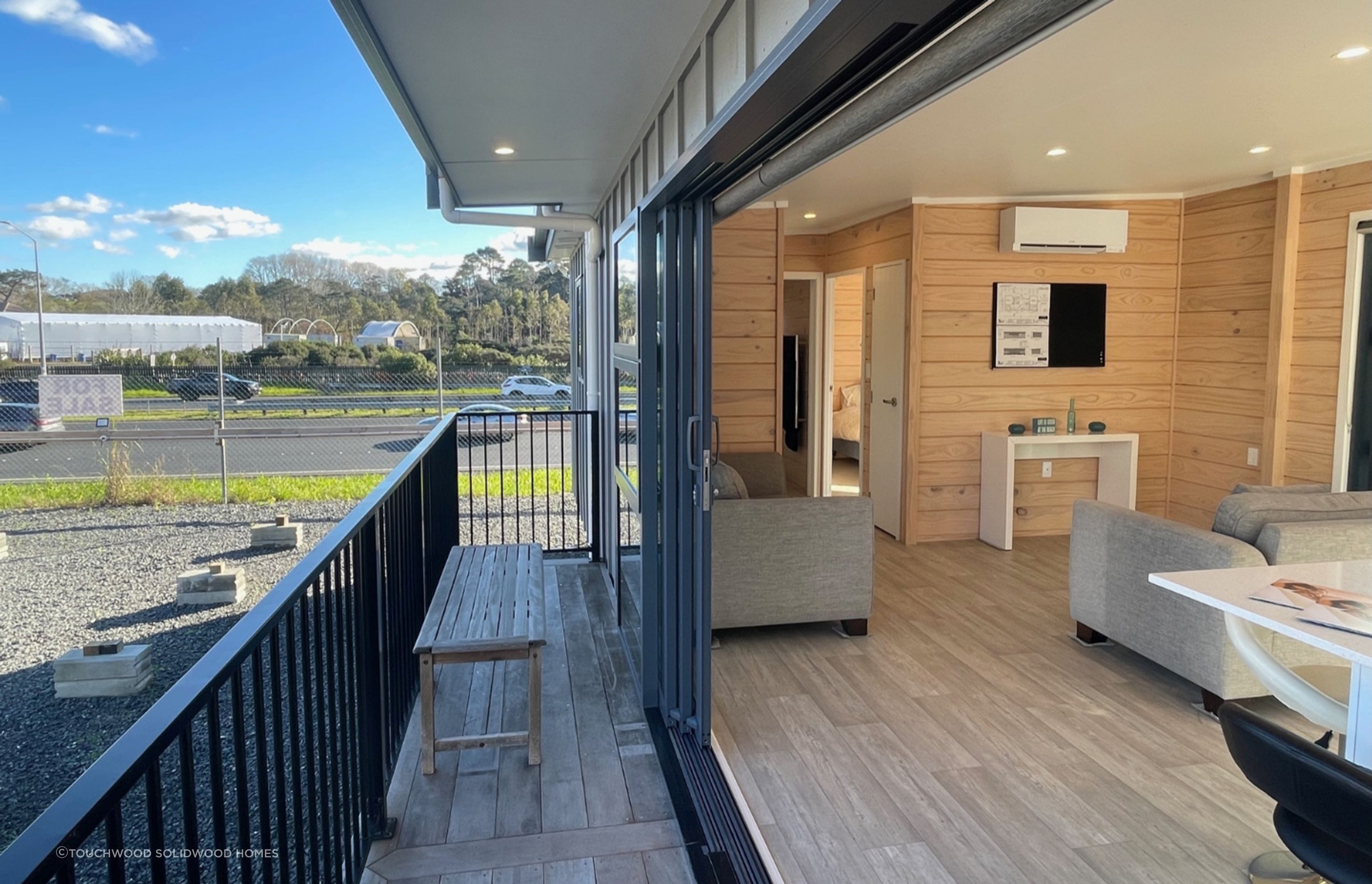 Back balcony directly accesses the kitchen & living areas