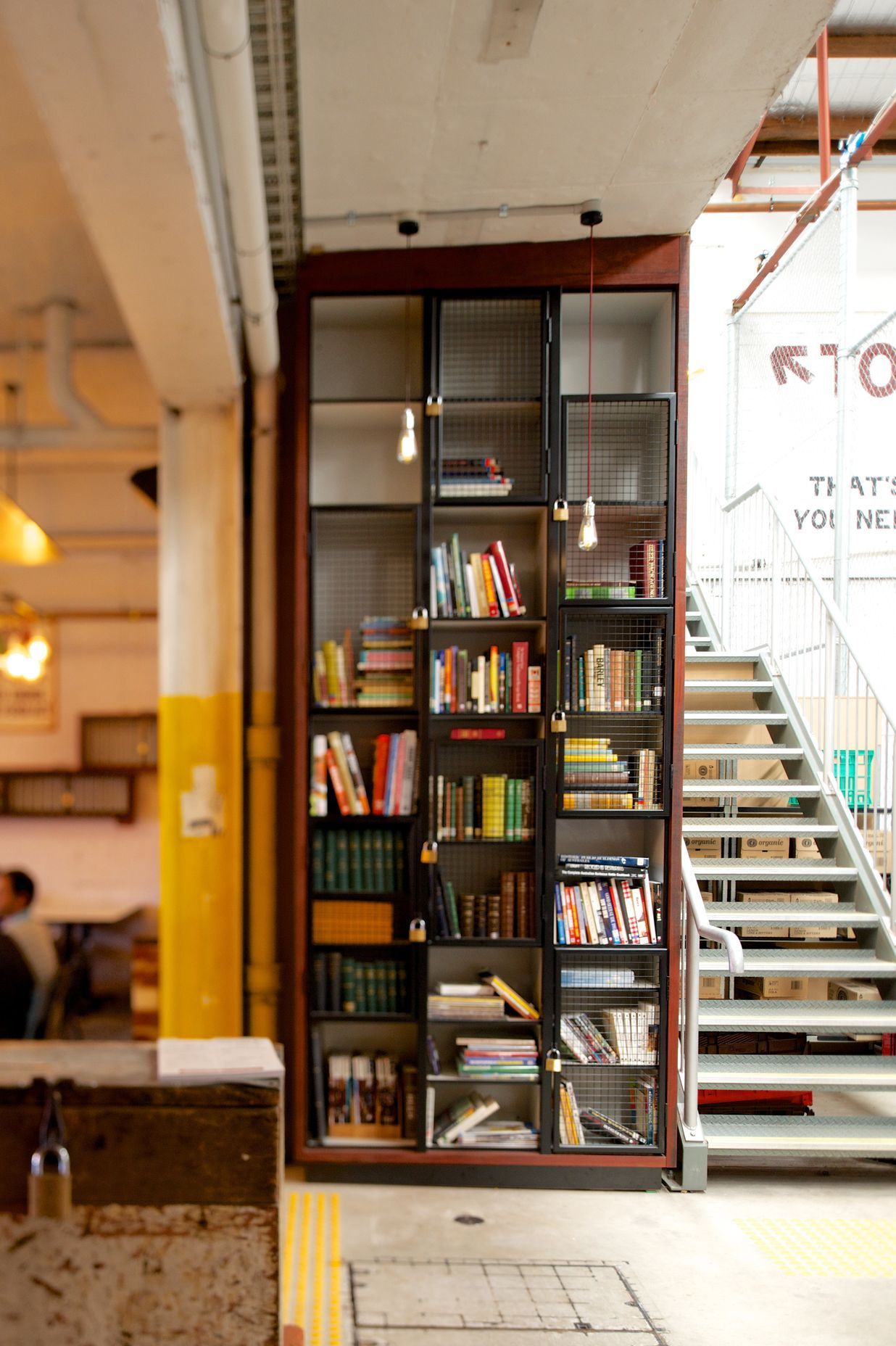 Bookshelf in Matilda Bay Brewing Canteen