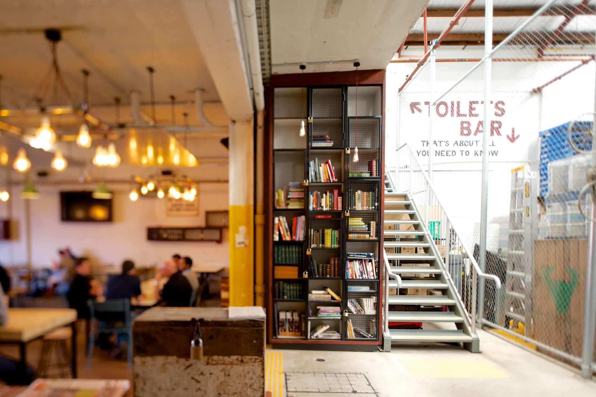Bookshelf in Matilda Bay Brewing Canteen