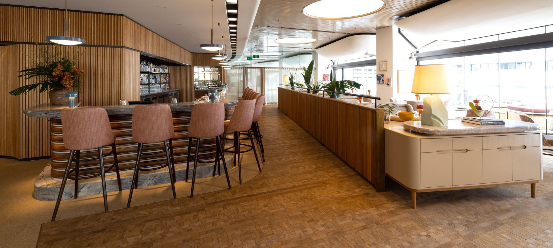 Palmer Bar - Natural Foret Oscar Ono Mosaic Flooring