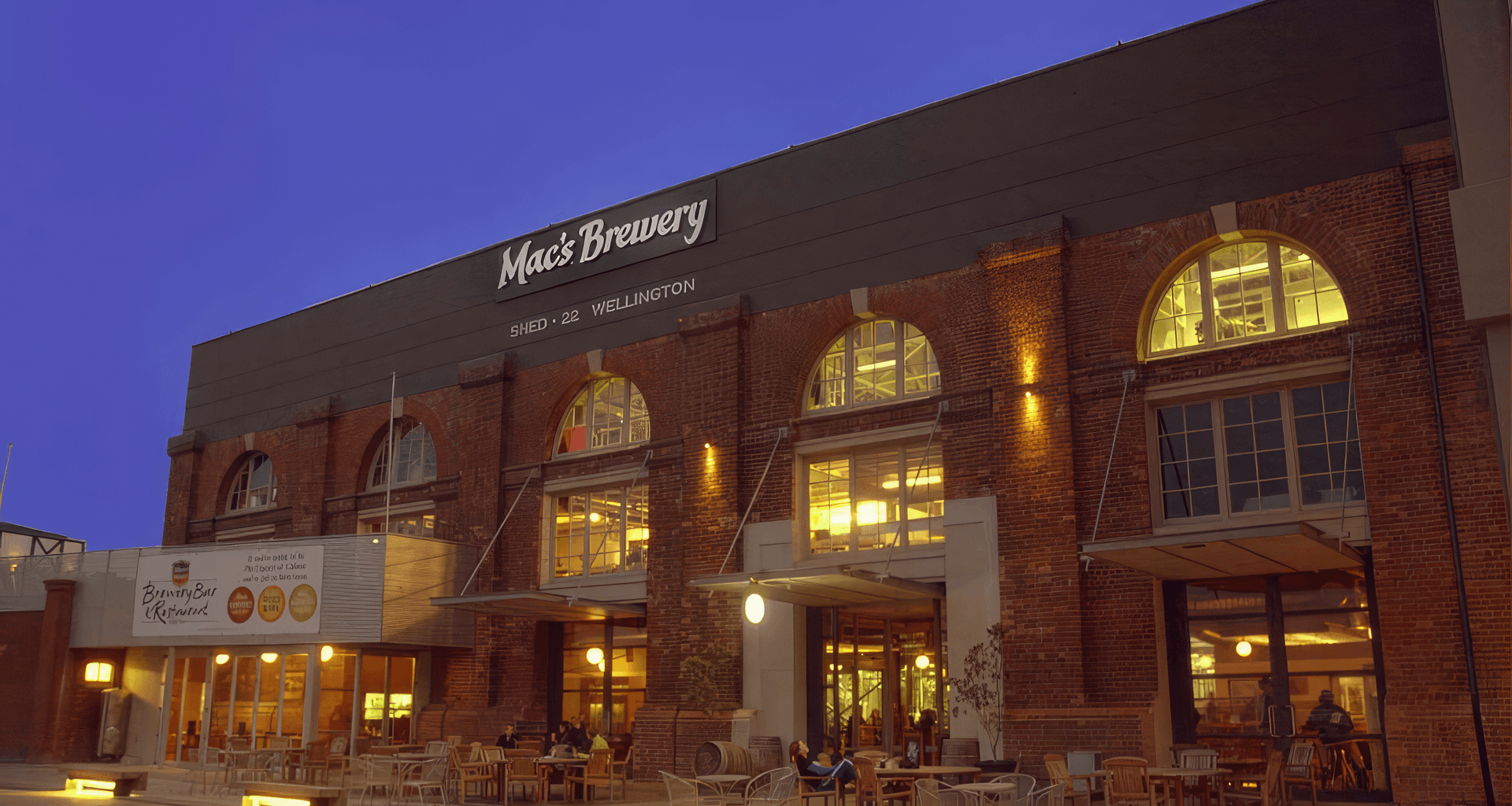 Shed 22, Mac's Brew Bar banner