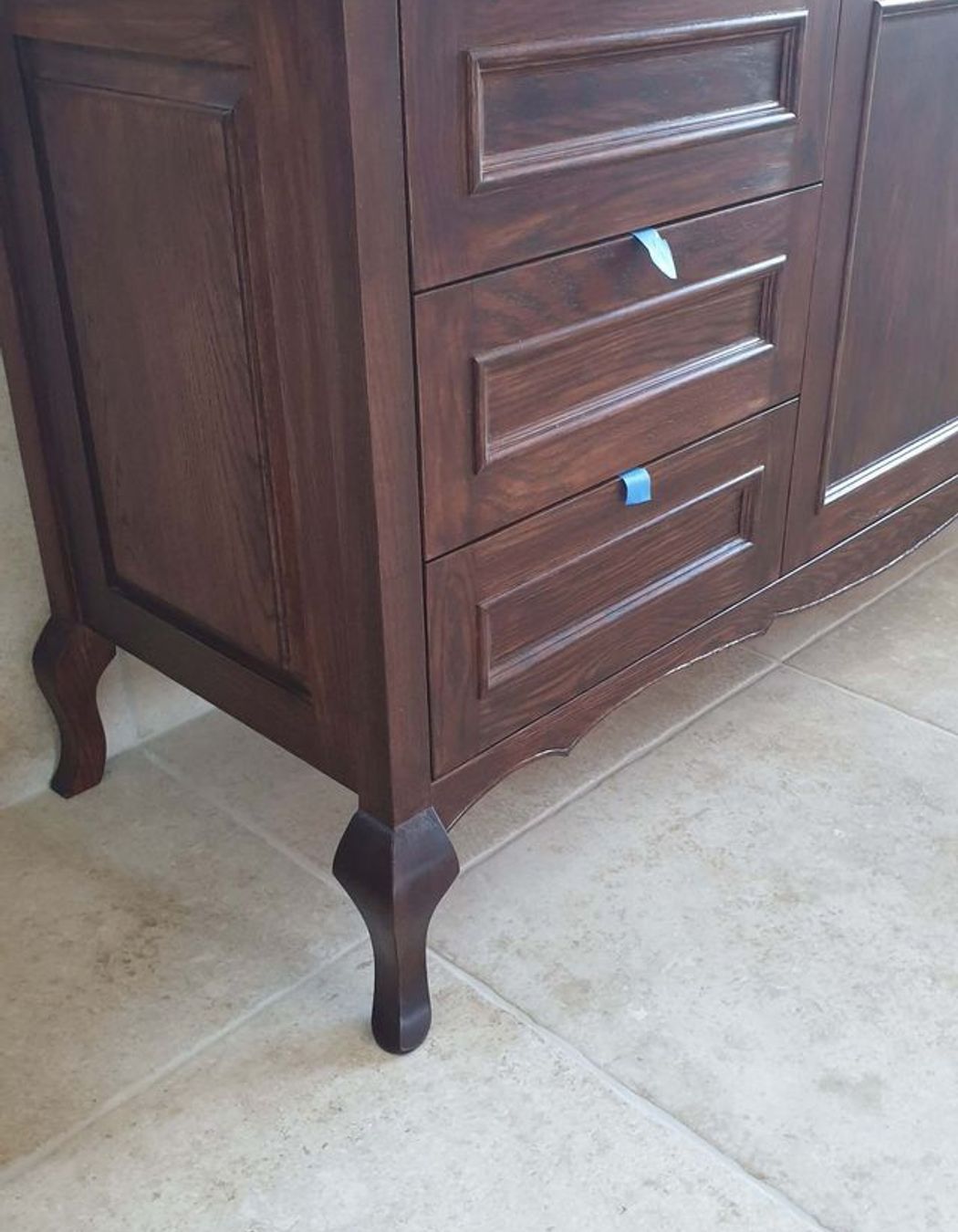 Oak Bathroom Vanity &amp; Ash Framed Mirror