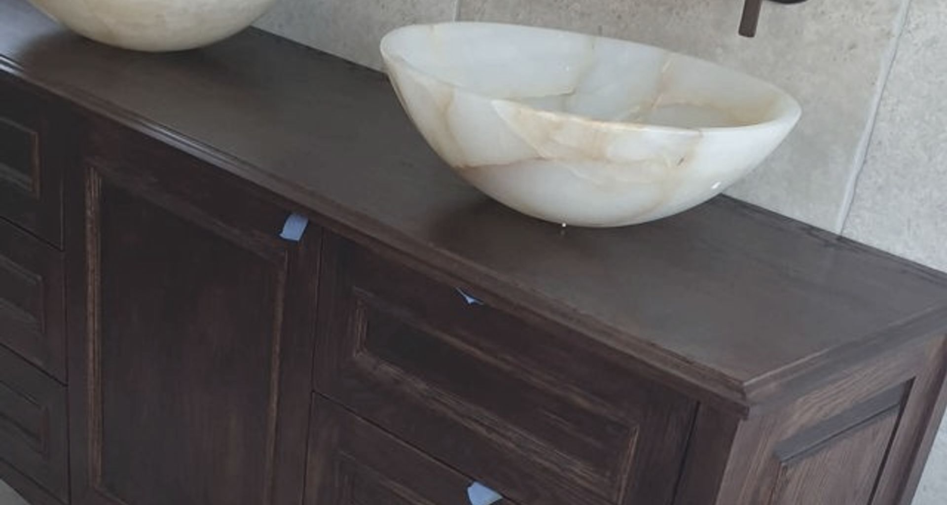 Oak Bathroom Vanity & Ash Framed Mirror banner