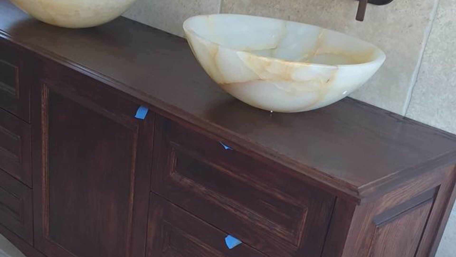 Oak Bathroom Vanity & Ash Framed Mirror banner