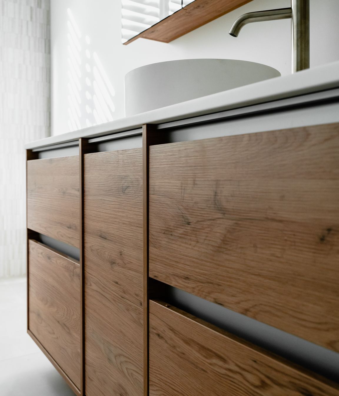 Main Bathroom.   Interior Design + Colours: Kelly @ Archi Build Ltd - Wanaka.