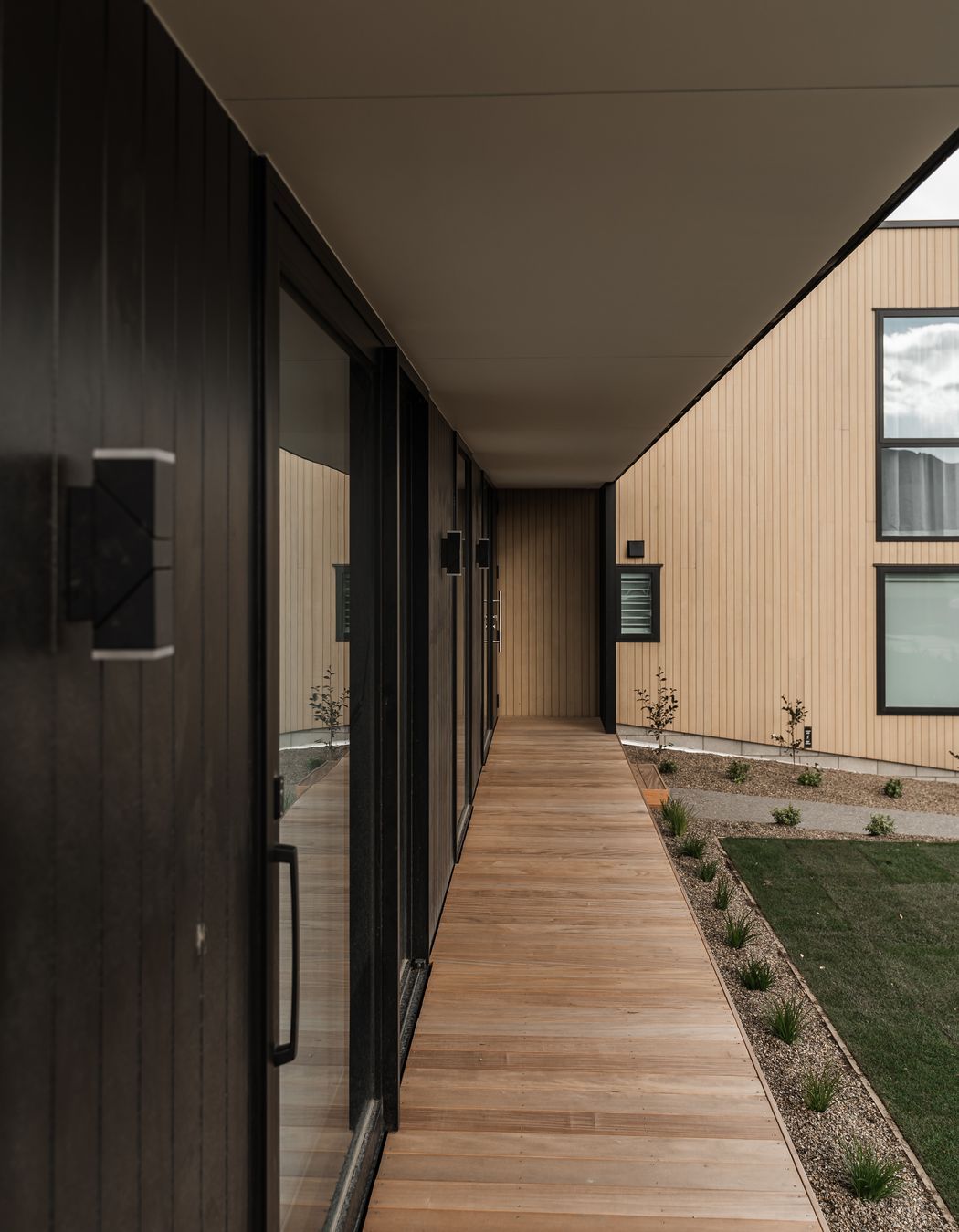 Exterior.  Landscaping: Tim Ecroyd 'The Landscaper' - Wanaka.   Interior Design + Colours: Kelly @ Archi Build Ltd - Wanaka.