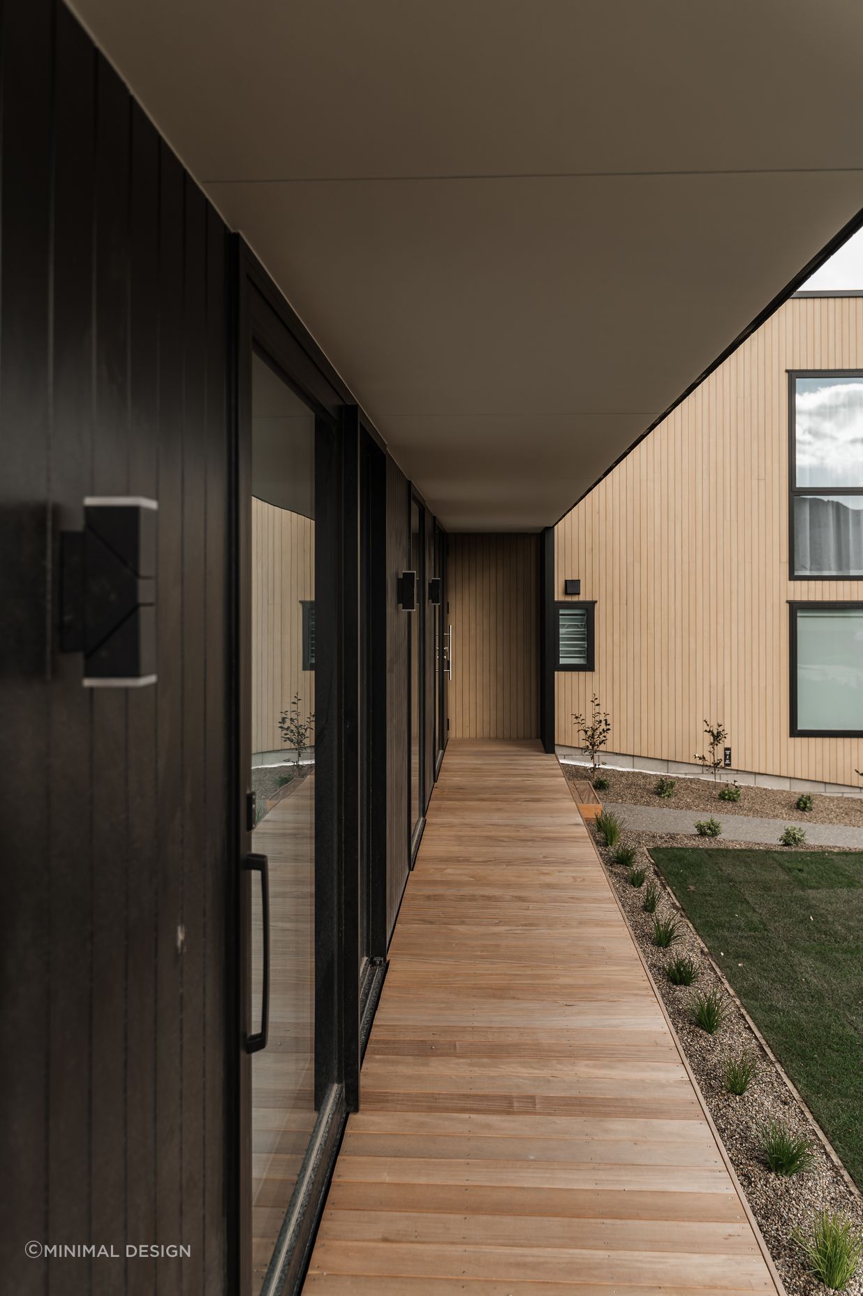 Exterior. Landscaping: Tim Ecroyd 'The Landscaper' - Wanaka. Interior Design + Colours: Kelly @ Archi Build Ltd - Wanaka.