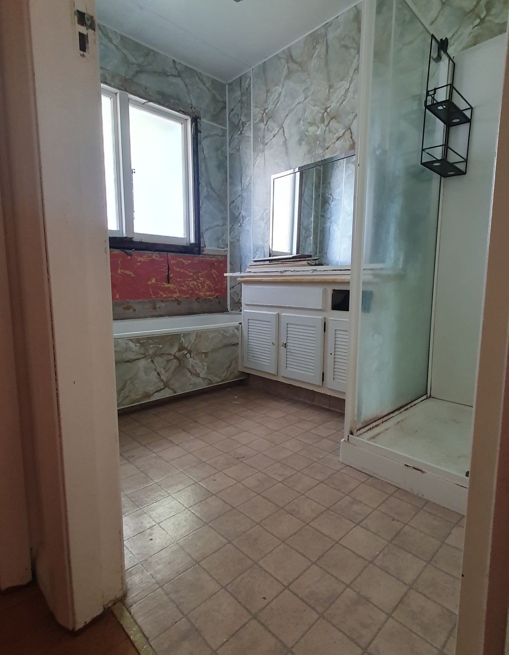 Before, the old bathroom