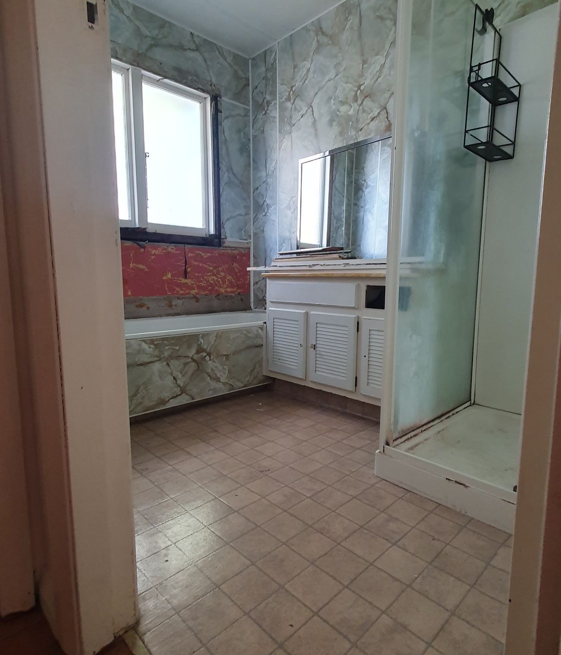 Before, the old bathroom