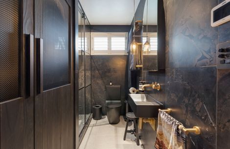Opulent Retreat | A Guest Bathroom and Laundry with a Redefined Experience