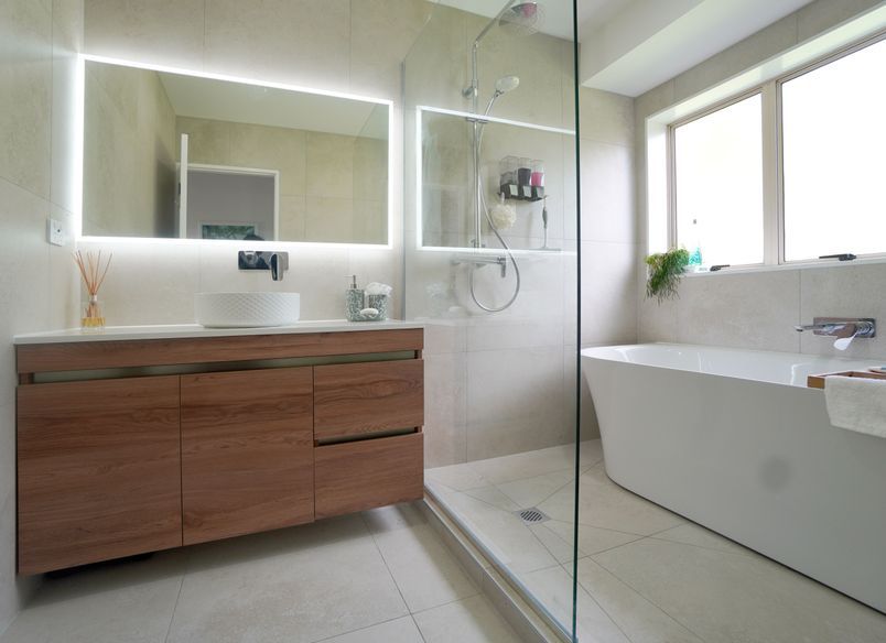 2 Ensuite Renovations - Contemporary Understated Elegance