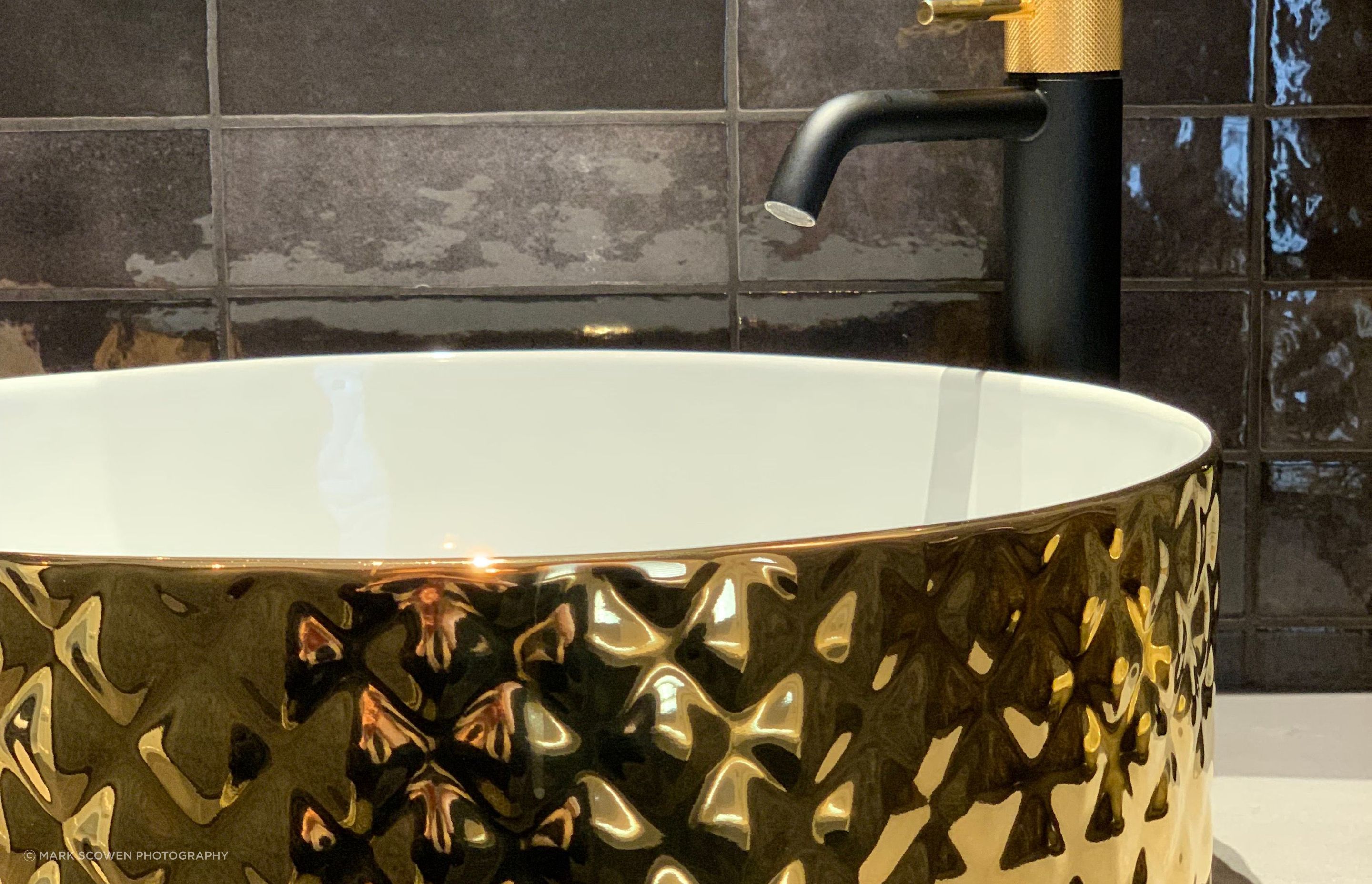 Luxurious Powder Room and Laundry
