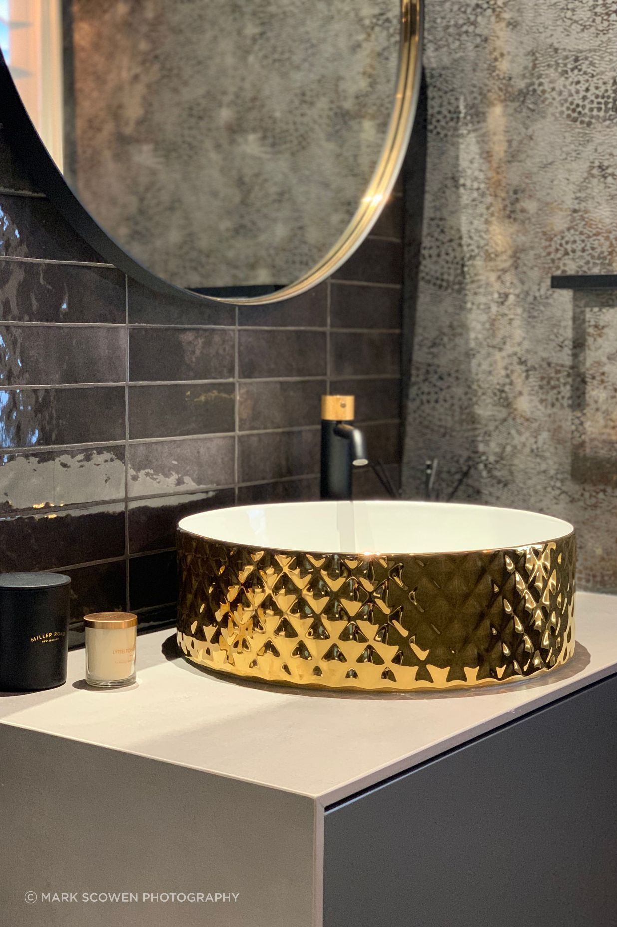Luxurious Powder Room and Laundry