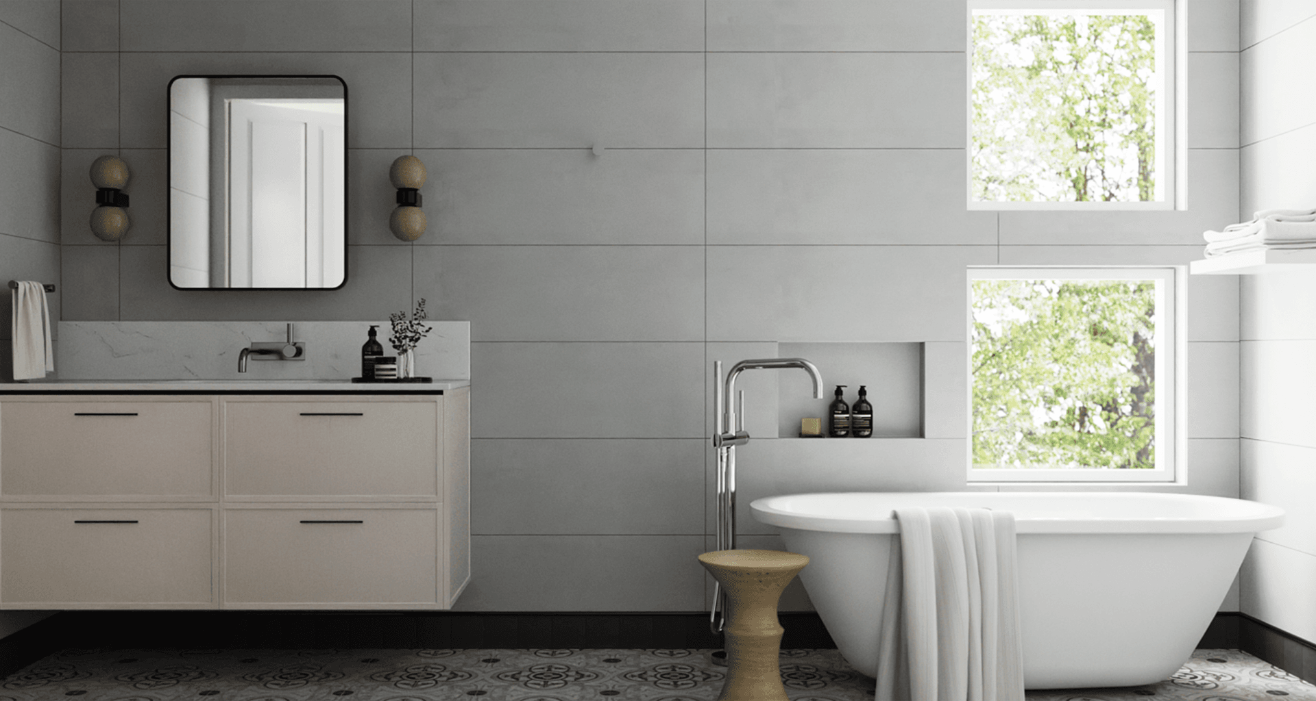Monochrome With a Pop Bath • A Collaboration with Three Little Pigs • banner