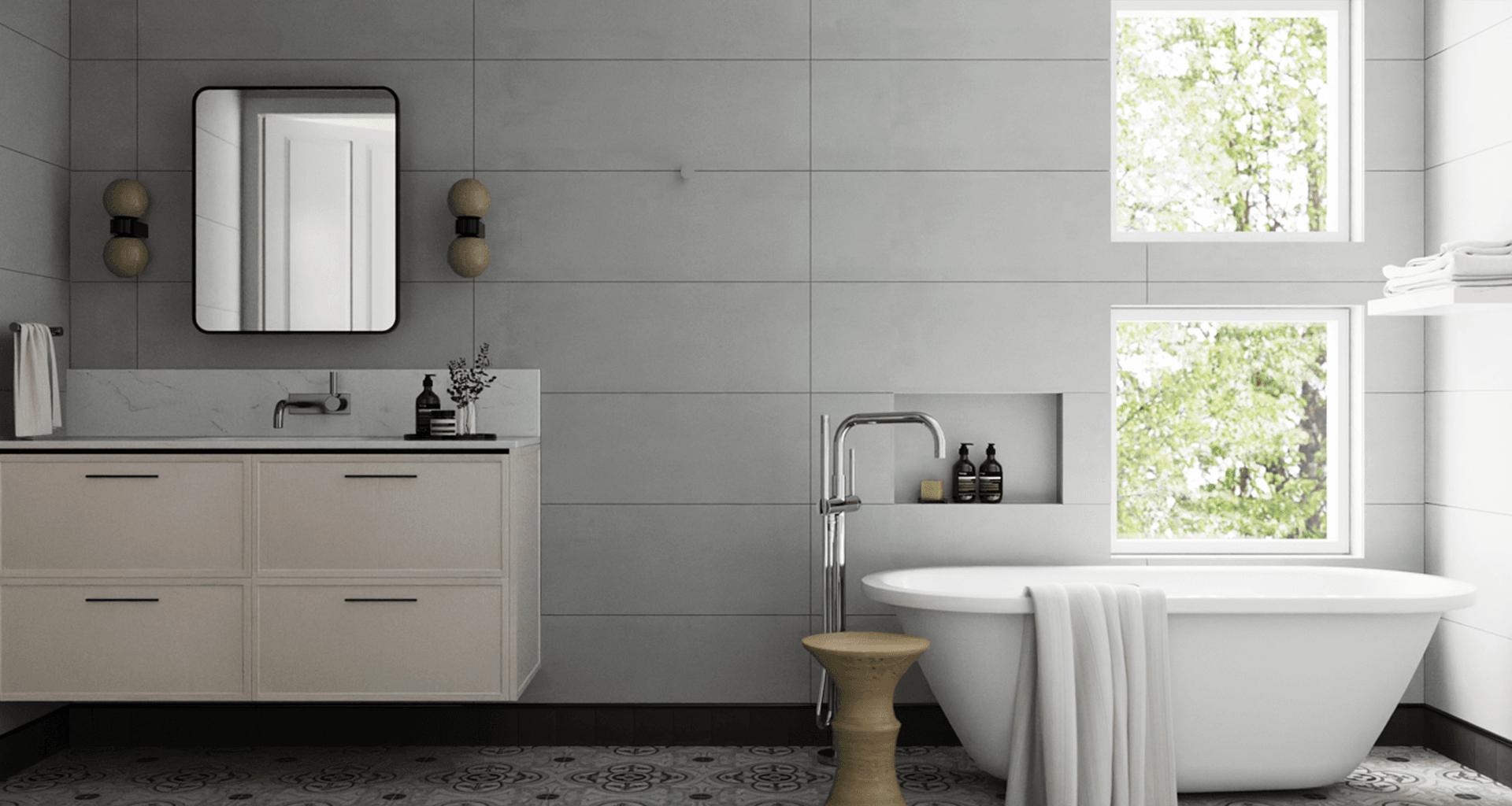 Monochrome With a Pop Bath • A Collaboration with Three Little Pigs • banner