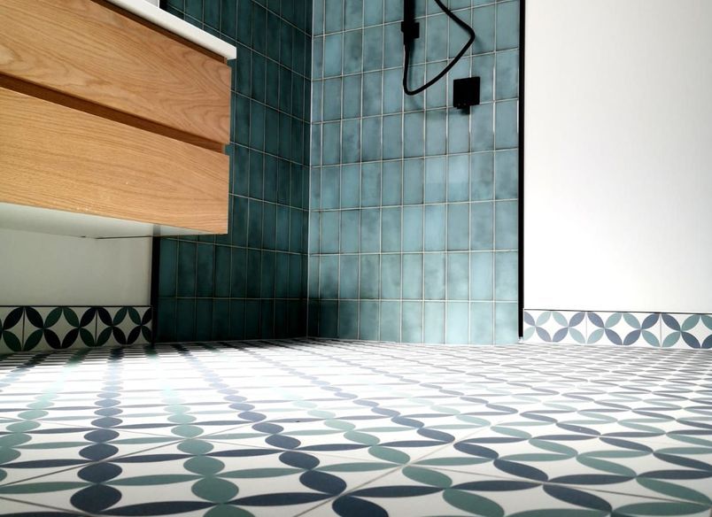 Aqua Bathroom Tiling