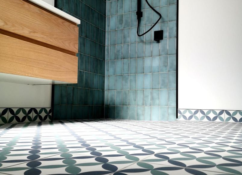 Aqua Bathroom Tiling