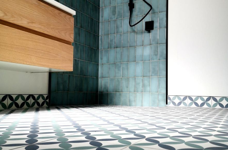 Aqua Bathroom Tiling