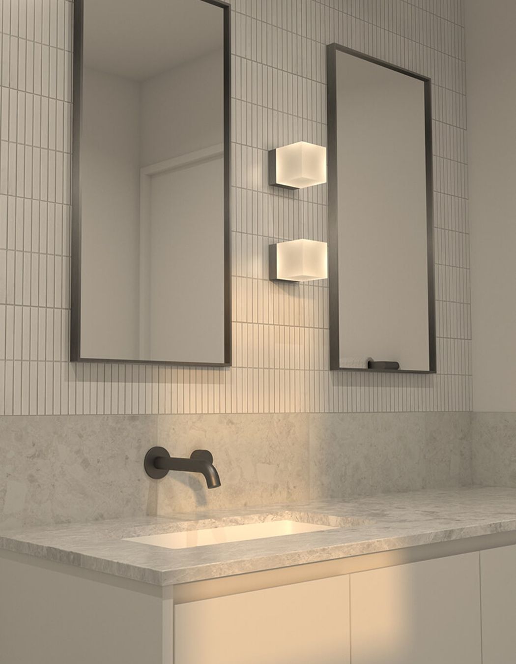 White Concrete Ensuite