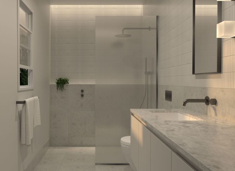 White Concrete Ensuite