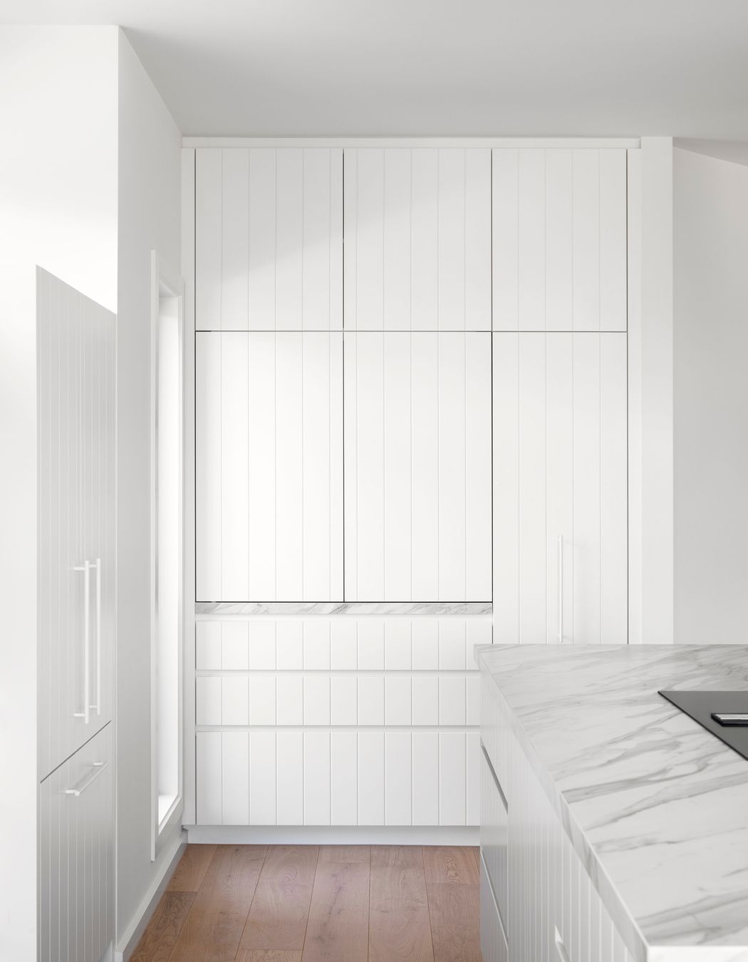 A kitchen breakfast nook for a busy beach house.