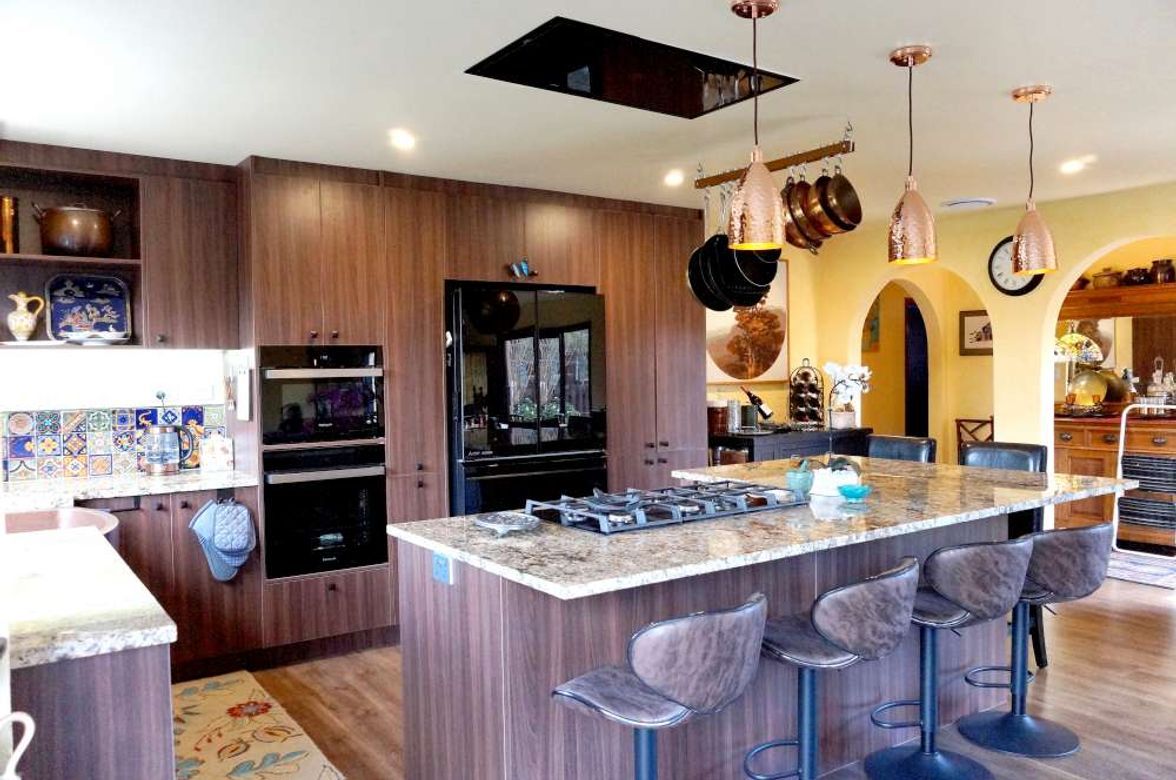 Rustic Kitchen and Bathroom modeled after Spanish Villas