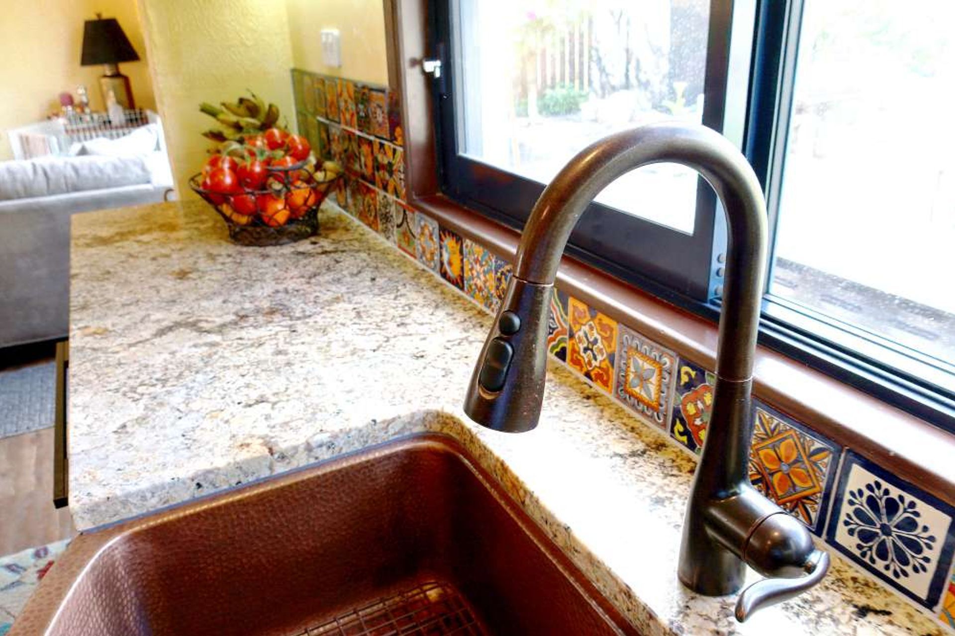 Rustic Kitchen and Bathroom modeled after Spanish Villas