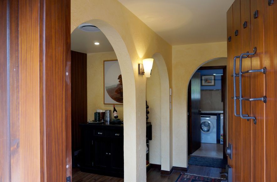 Rustic Kitchen and Bathroom modeled after Spanish Villas