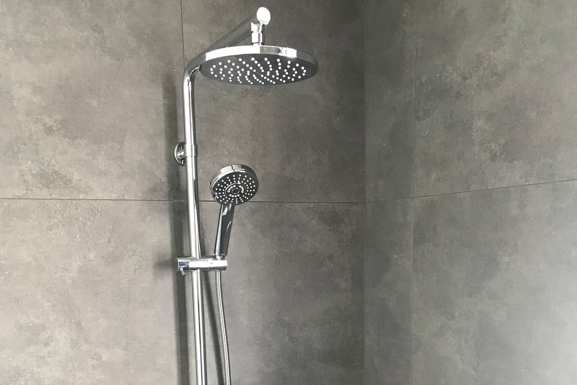 Tiled shower wall