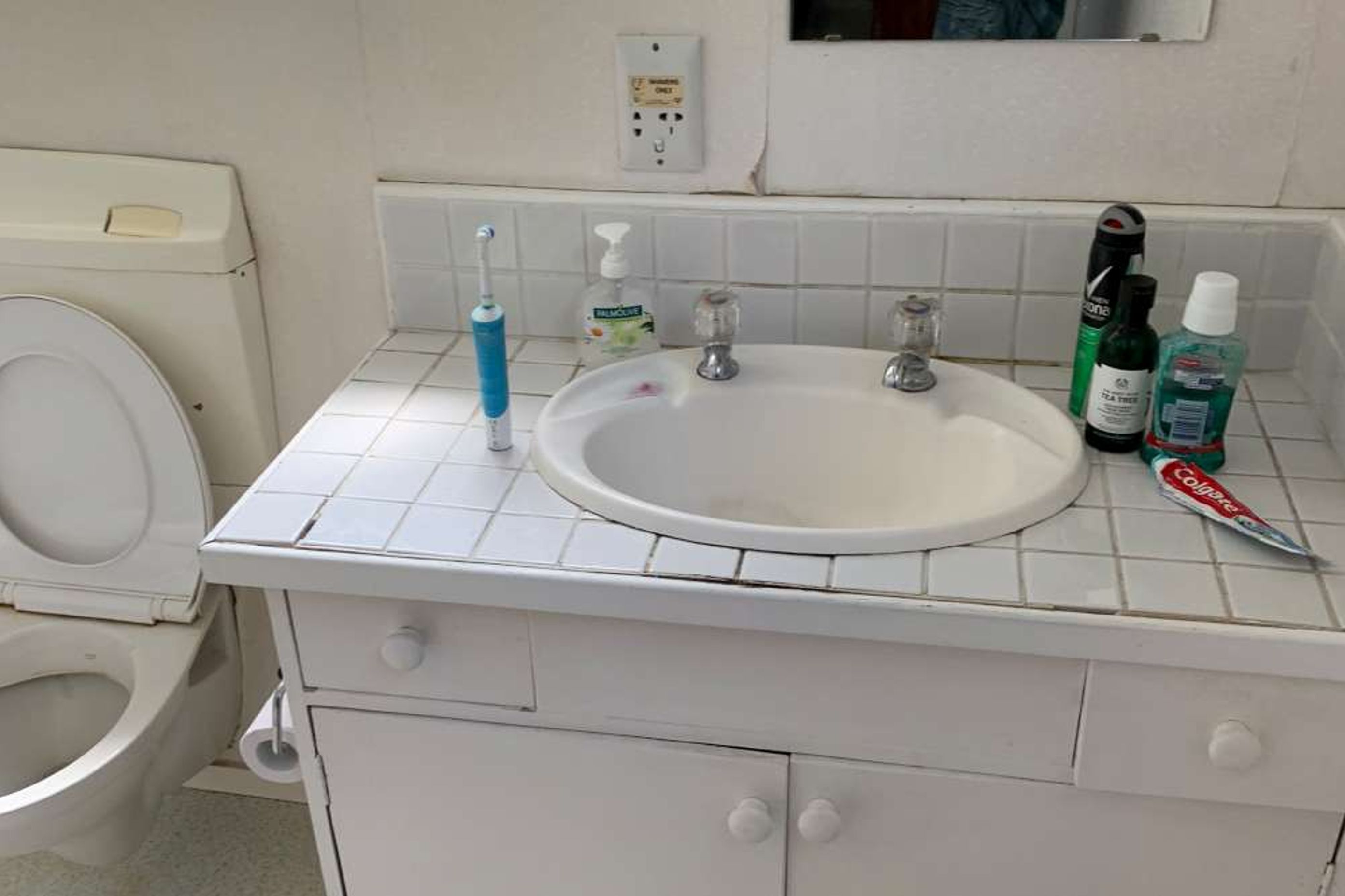 BEFORE the bathroom was renovated