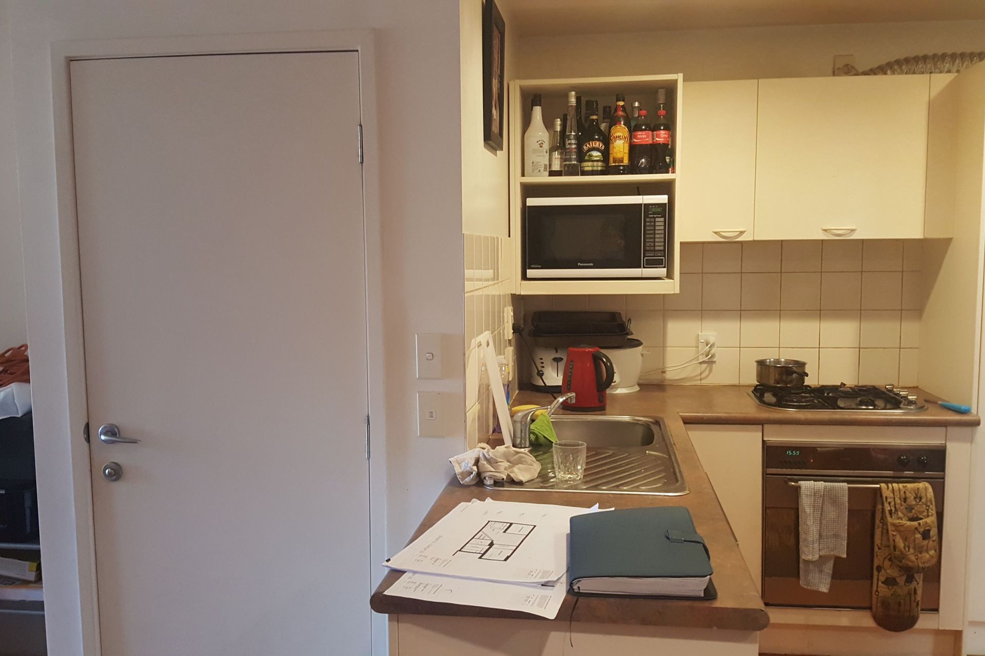 Before Renovation of Kitchen. The kitchen was small, dingy and lacked modern amenities