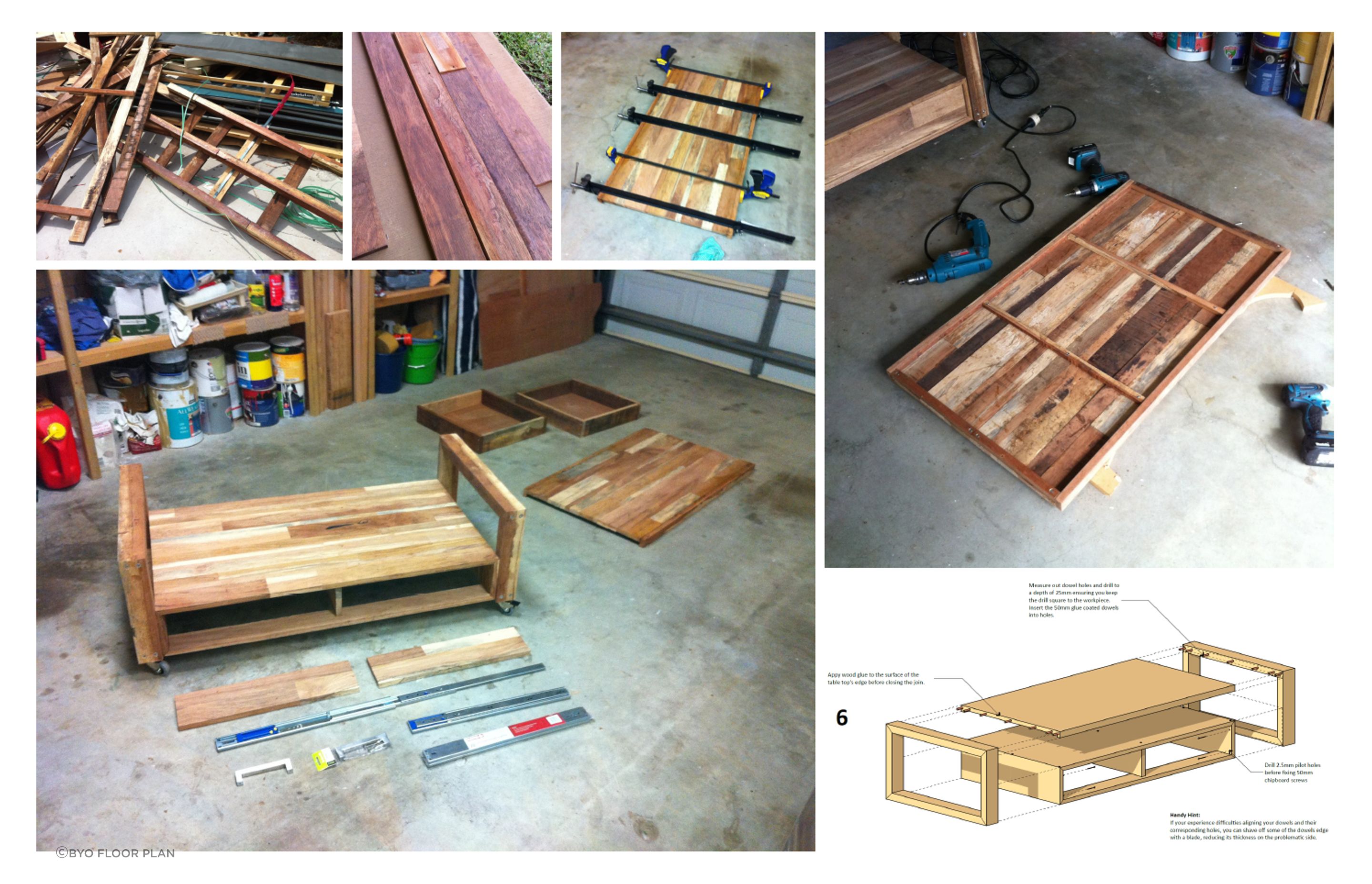 Completed in 2012: Kopi Table - Upcycled Timber from Merbau Decking Pallets