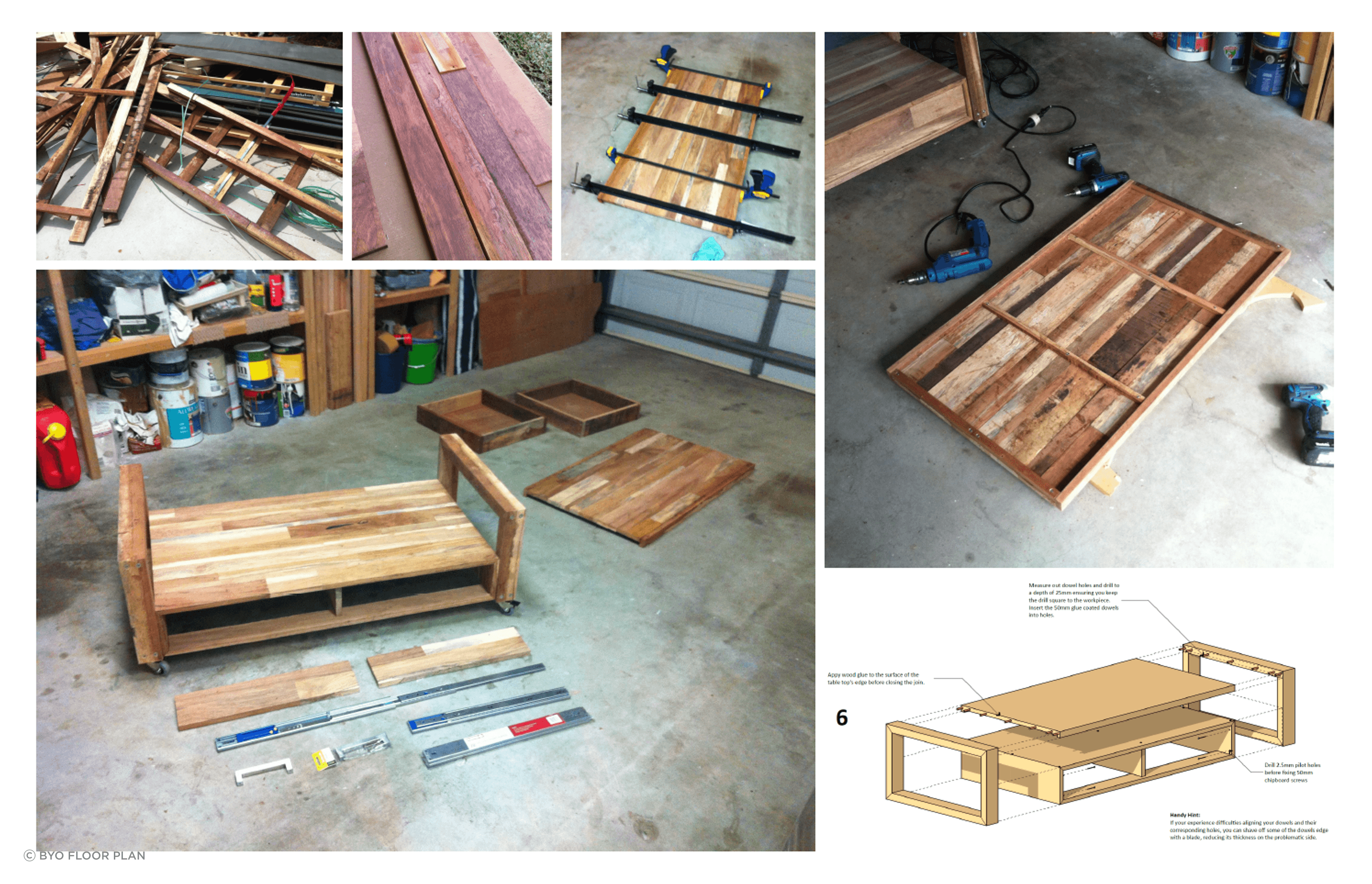 Completed in 2012: Kopi Table - Upcycled Timber from Merbau Decking Pallets