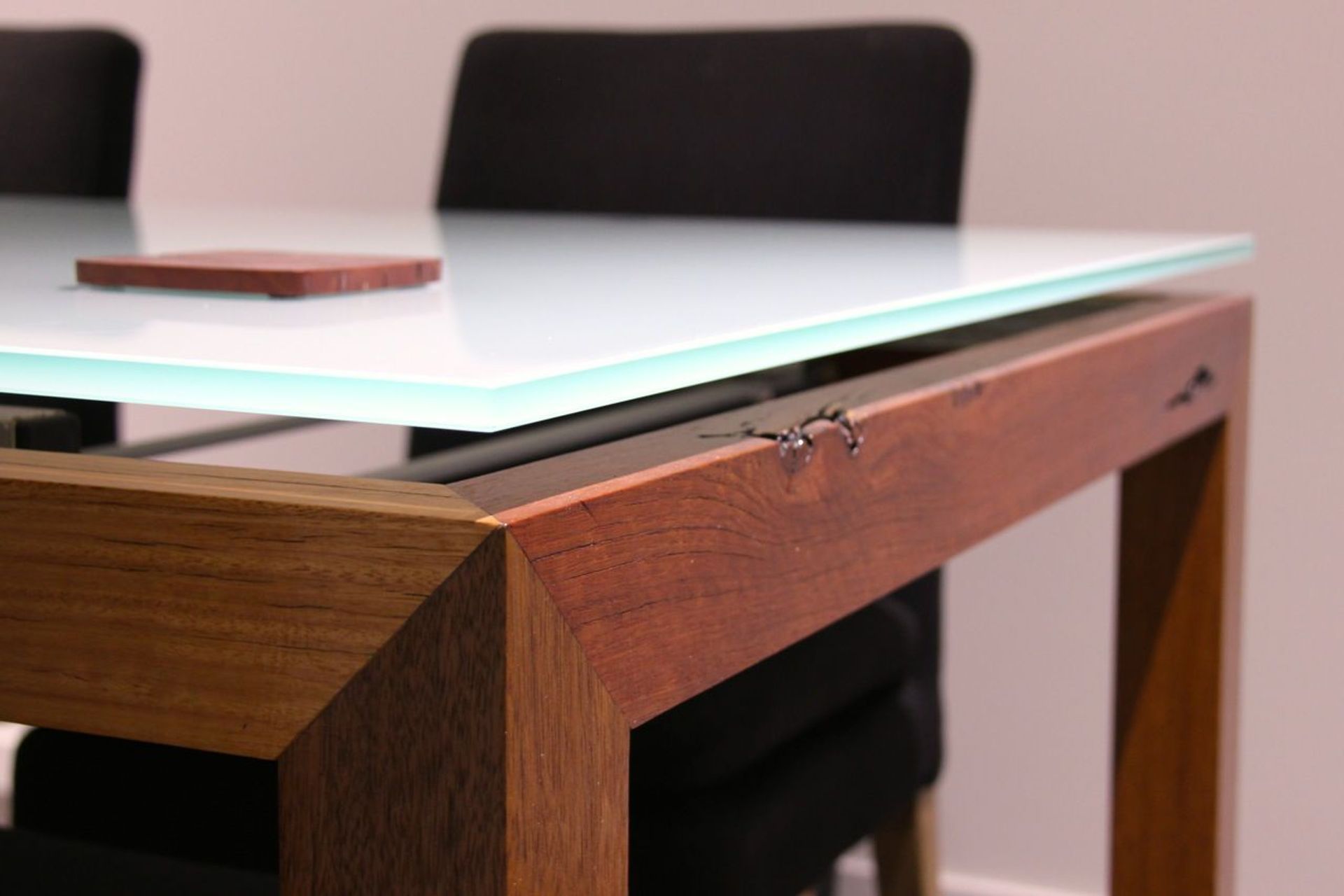 Completed in 2013: Dining Table - Upcycled Timber from demolished 1960s hardwood house frame.