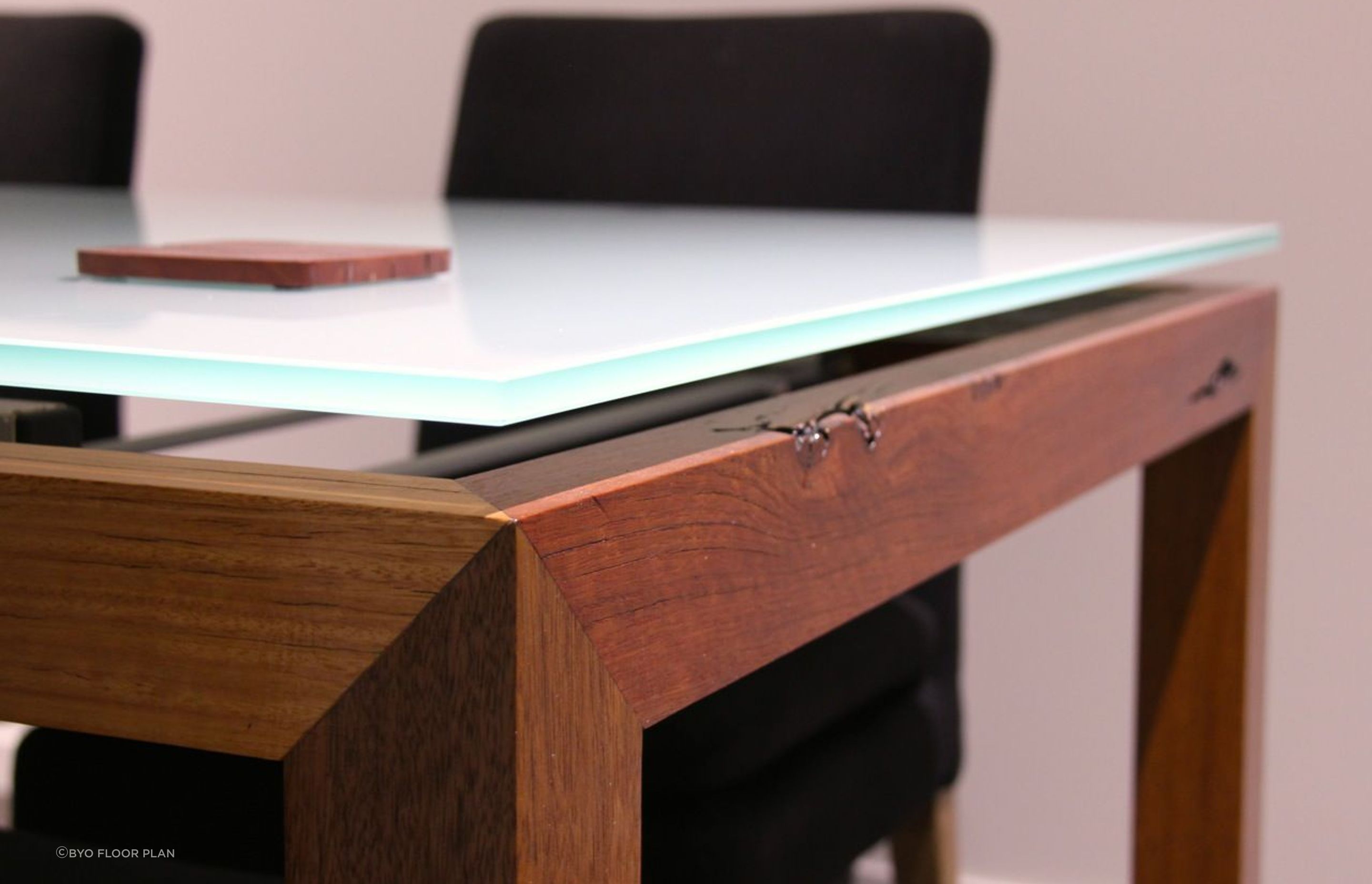Completed in 2013: Dining Table - Upcycled Timber from demolished 1960s hardwood house frame.