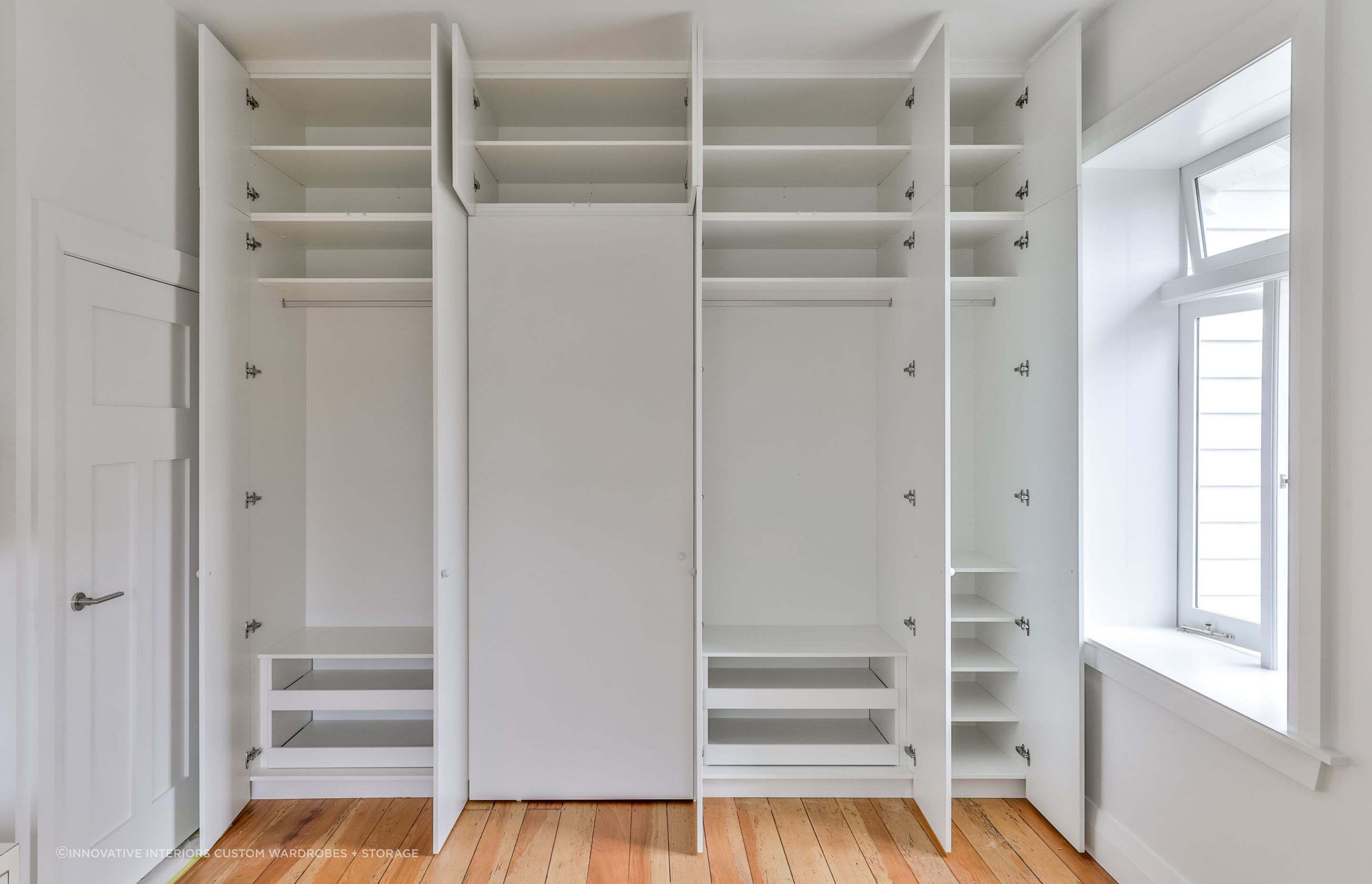 Custom wardrobe with hidden ensuite access