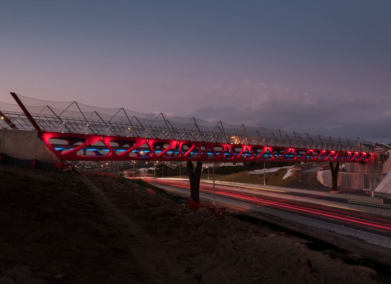 Tirohanga Whānui Bridge - anti-throw and fall protection mesh screens