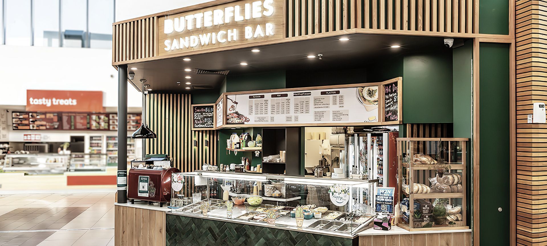 Butterfly Sandwich bar banner