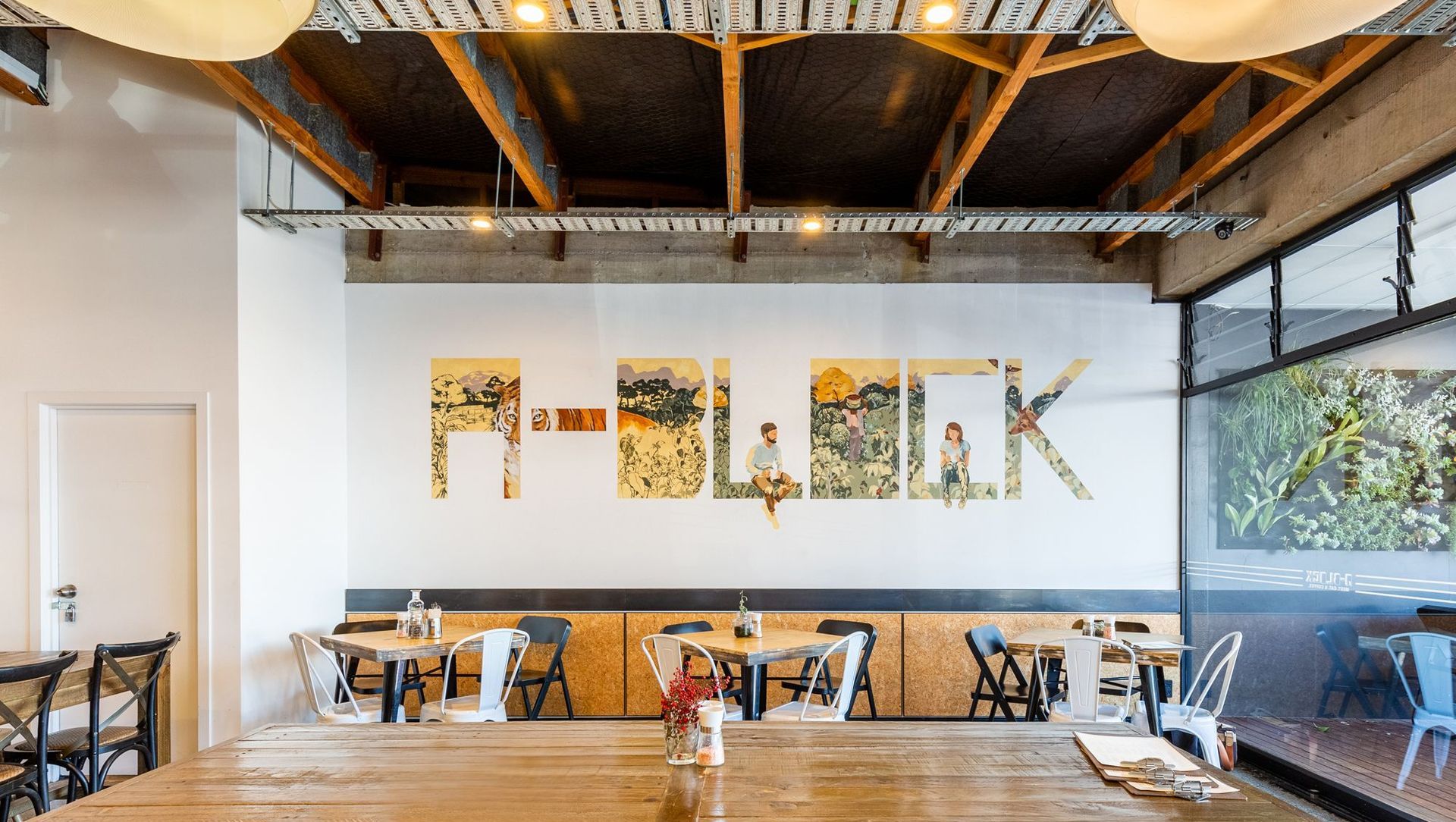 A Block Cafe banner