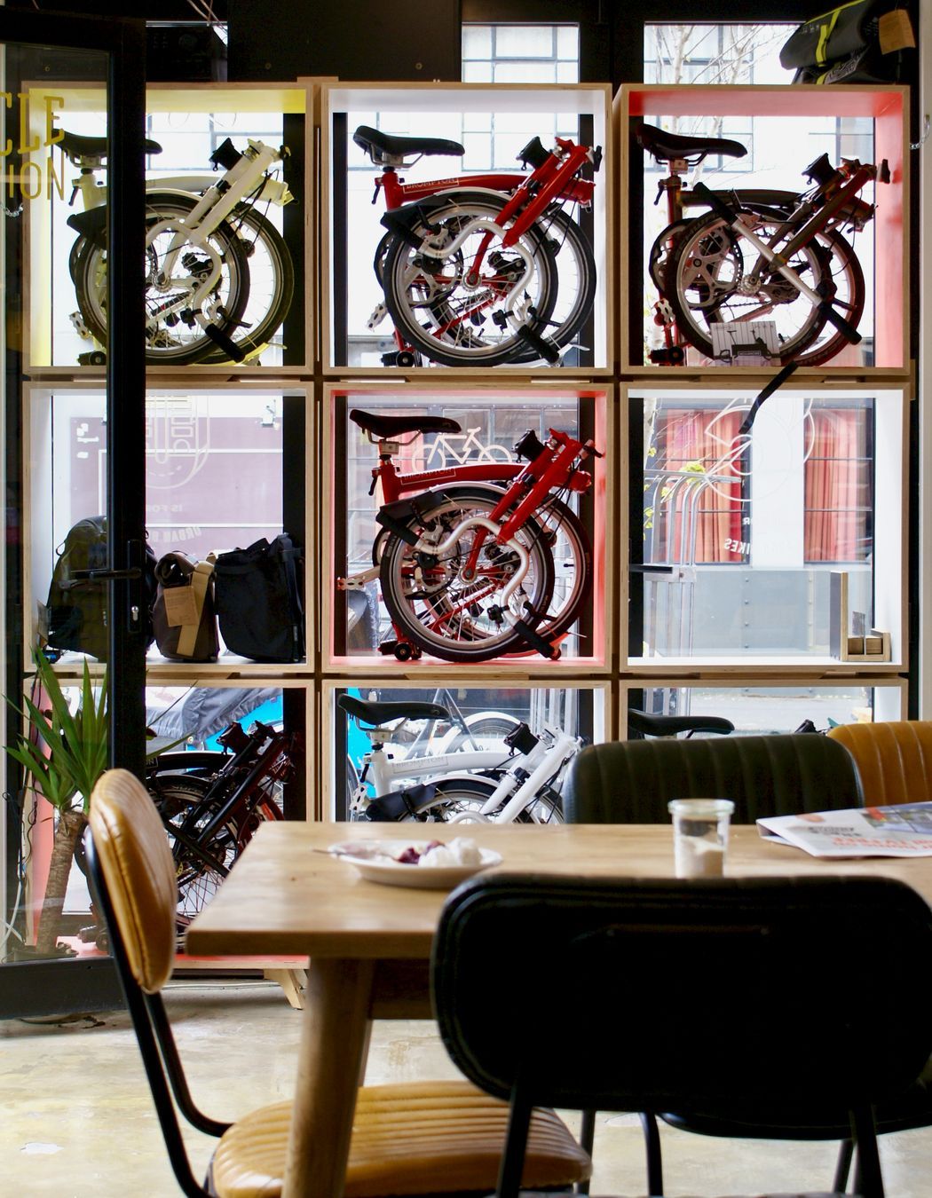 Bicycle Junction - Cafe Interior Design, Slotted Menu Board