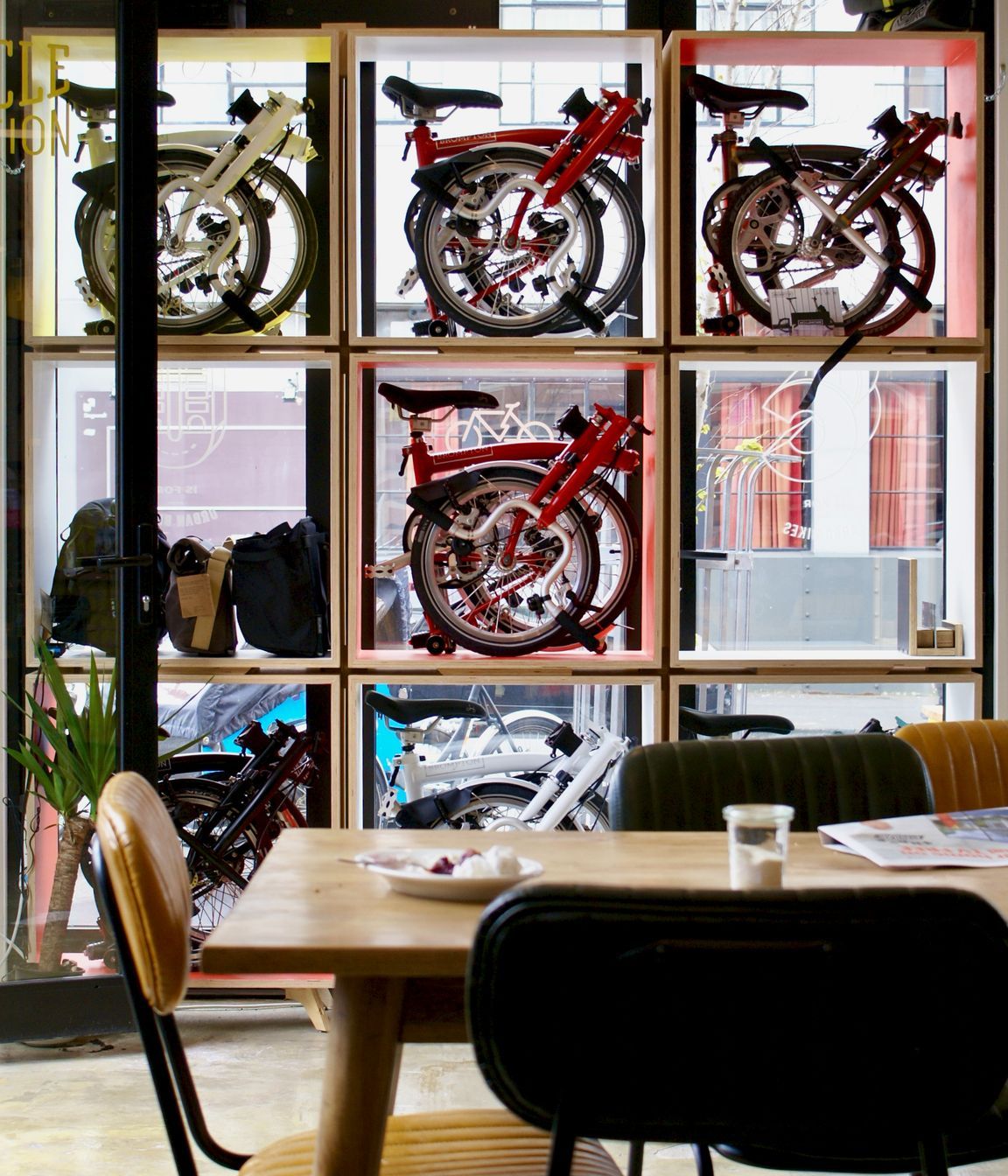 Bicycle Junction - Cafe Interior Design, Slotted Menu Board