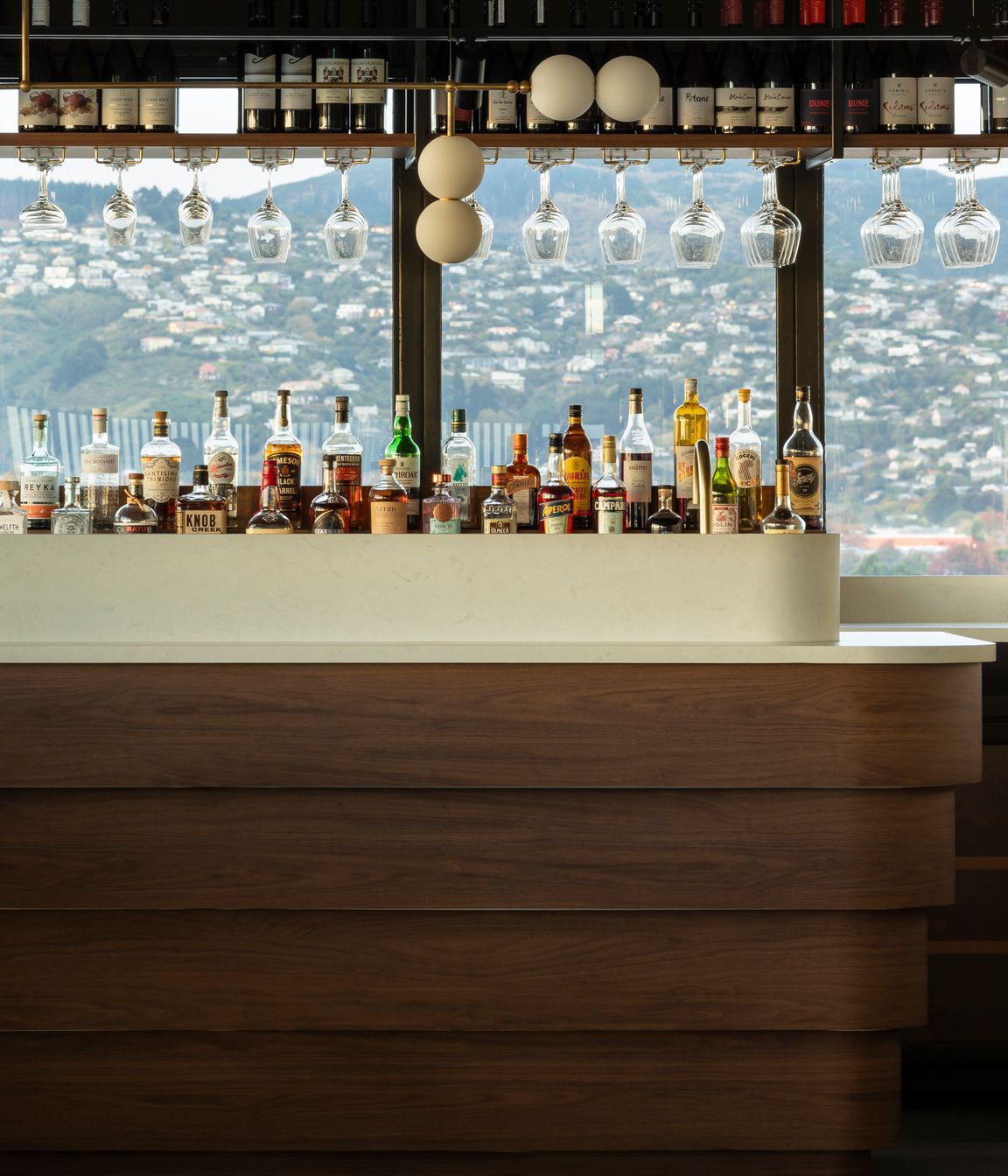 Prime Laminate Benchtop in Florentine Walnut. Designed by James Irving, Semi Creative.